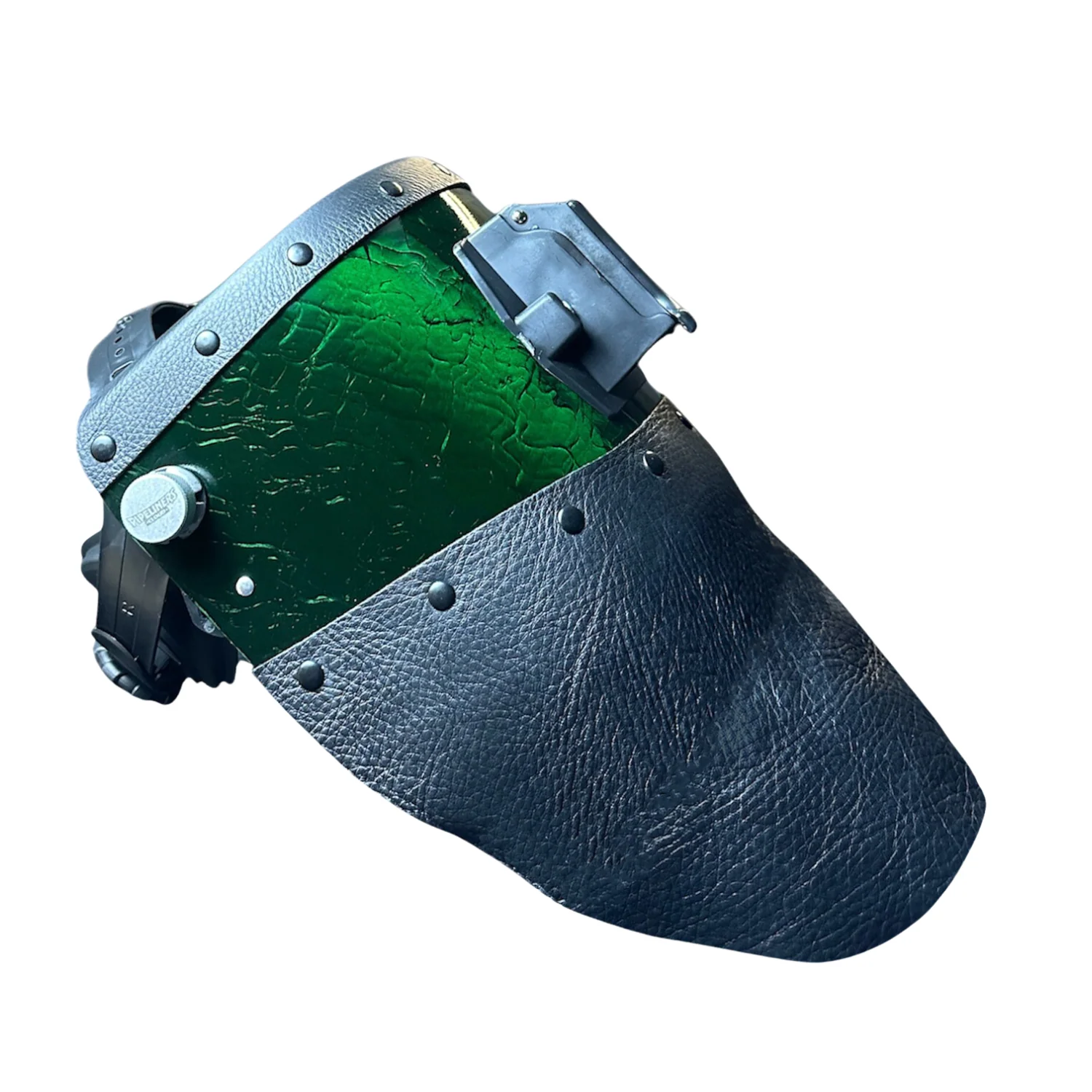 Candy Corn Silk Carbon Fiber Chopped Top & Bottom Leather Welding Hood - Image 21