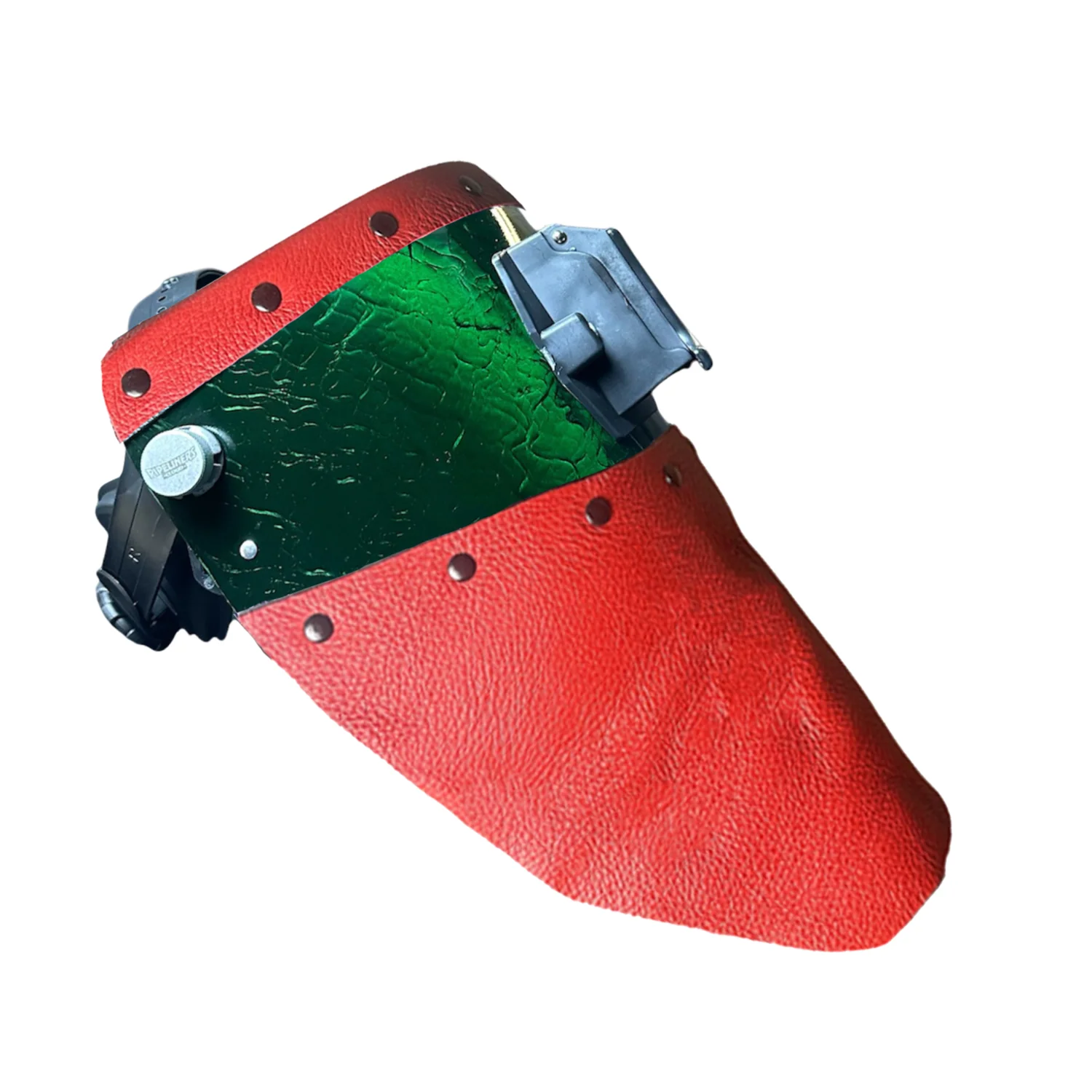 Candy Corn Silk Carbon Fiber Chopped Top & Bottom Leather Welding Hood - Image 22