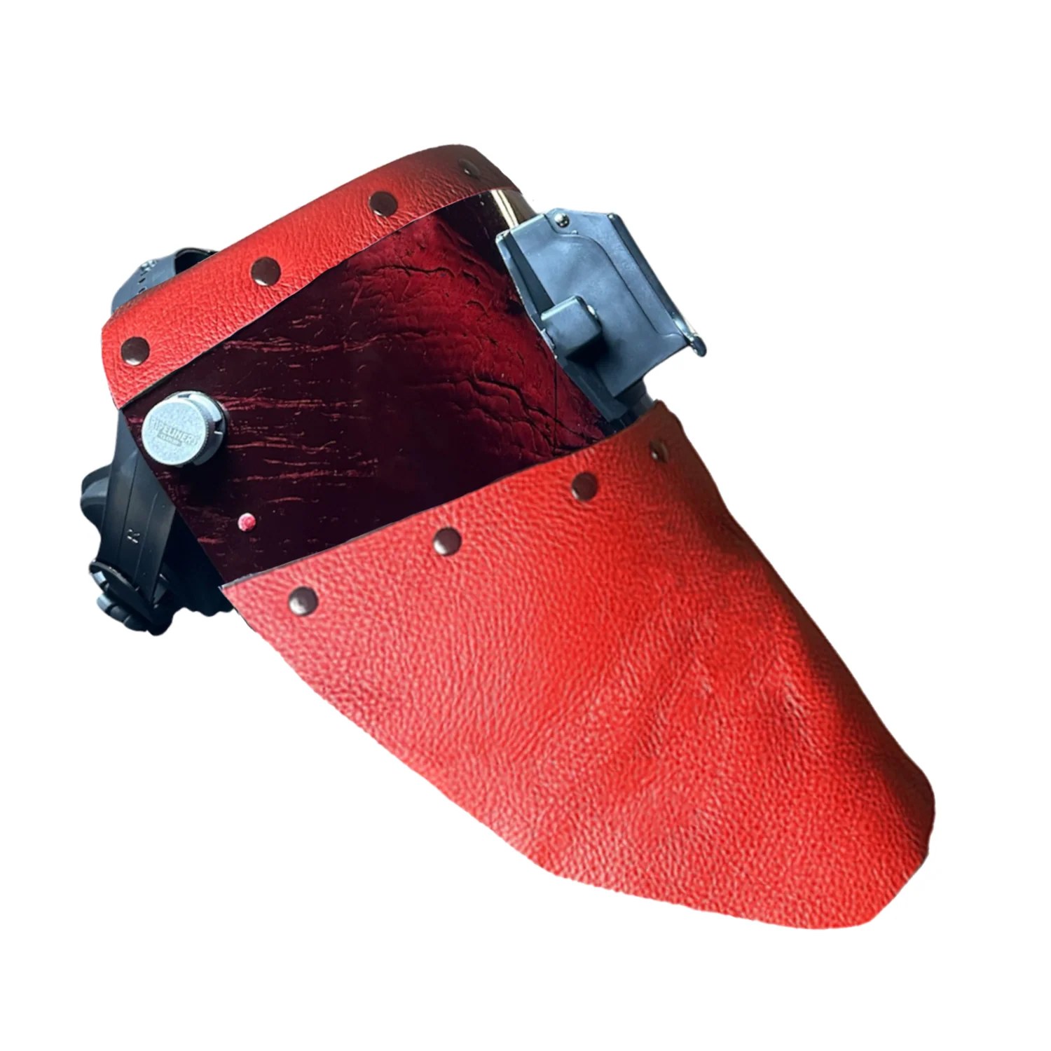 Candy Corn Silk Carbon Fiber Chopped Top & Bottom Leather Welding Hood - Image 27