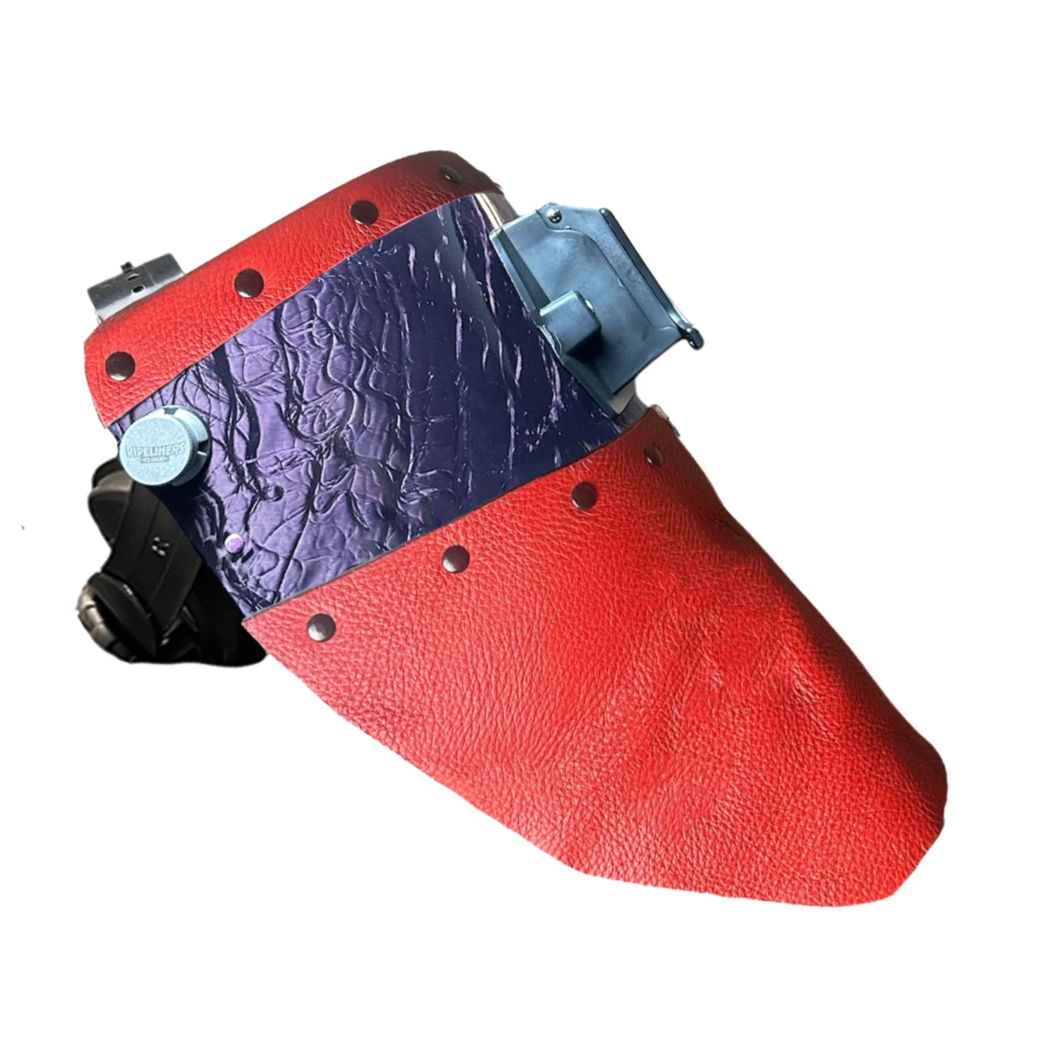 Candy Corn Silk Carbon Fiber Chopped Top & Bottom Leather Welding Hood - Image 29