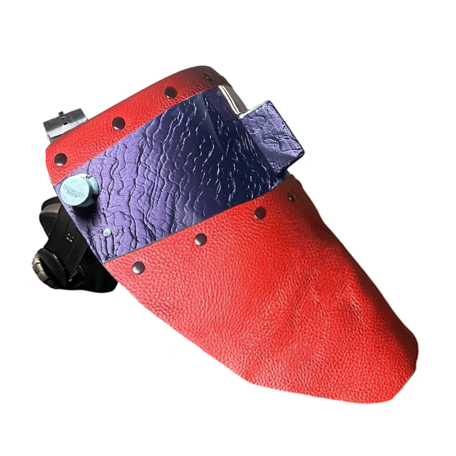 Candy Corn Silk Carbon Fiber Chopped Top & Bottom Leather Welding Hood - Image 33