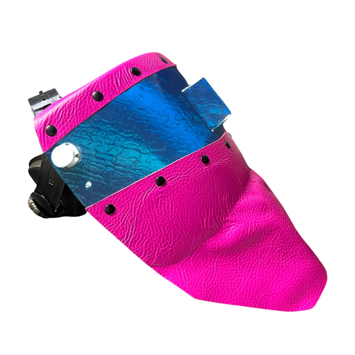 Candy Corn Silk Carbon Fiber Chopped Top & Bottom Leather Welding Hood - Image 39