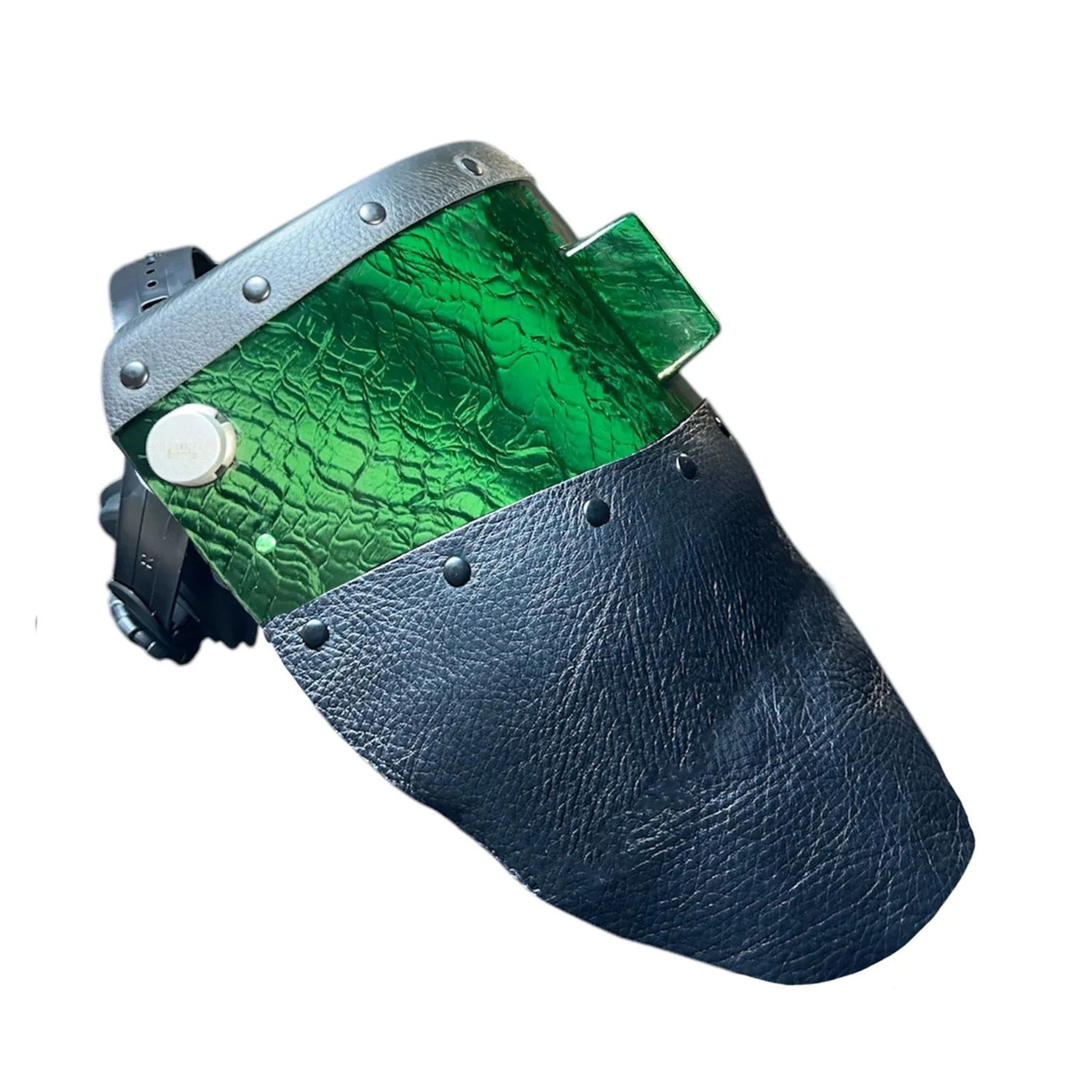 Candy Corn Silk Carbon Fiber Chopped Top & Bottom Leather Welding Hood - Image 40