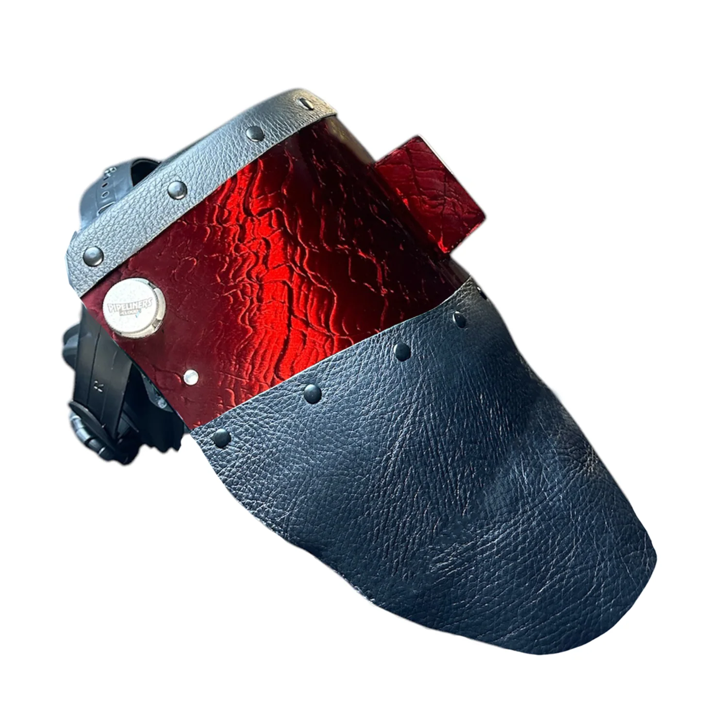 Candy Corn Silk Carbon Fiber Chopped Top & Bottom Leather Welding Hood - Image 46