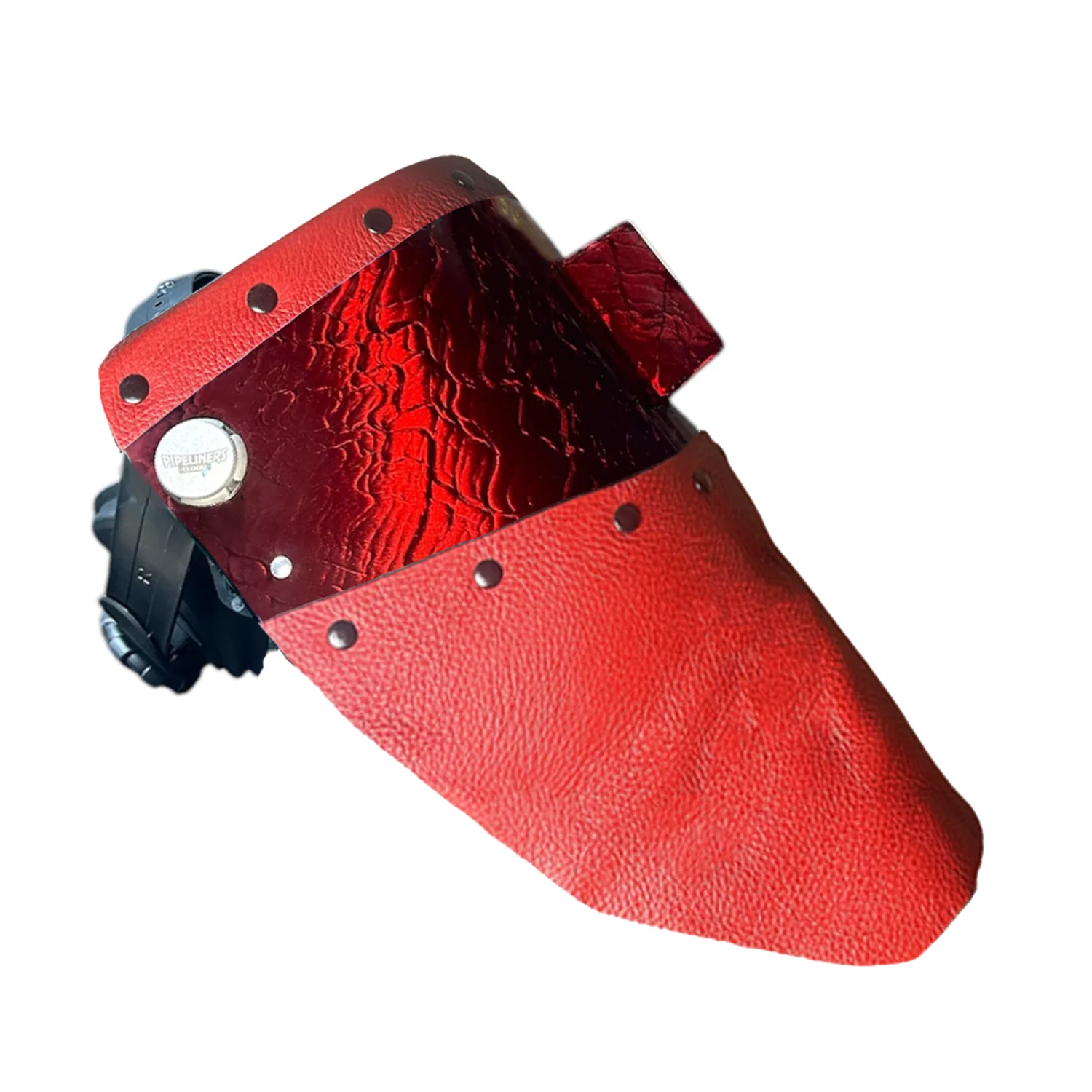 Candy Corn Silk Carbon Fiber Chopped Top & Bottom Leather Welding Hood - Image 47