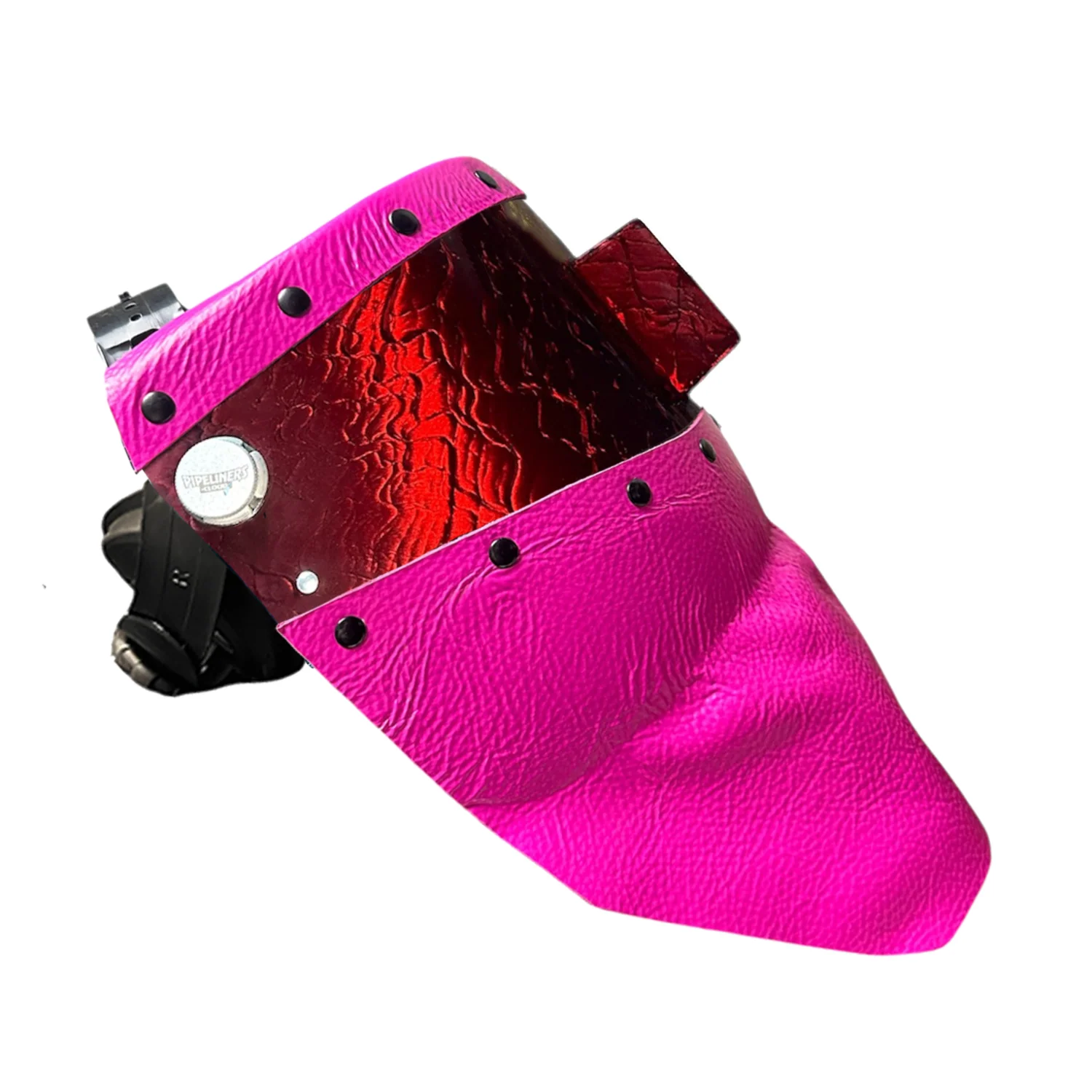 Candy Corn Silk Carbon Fiber Chopped Top & Bottom Leather Welding Hood - Image 48