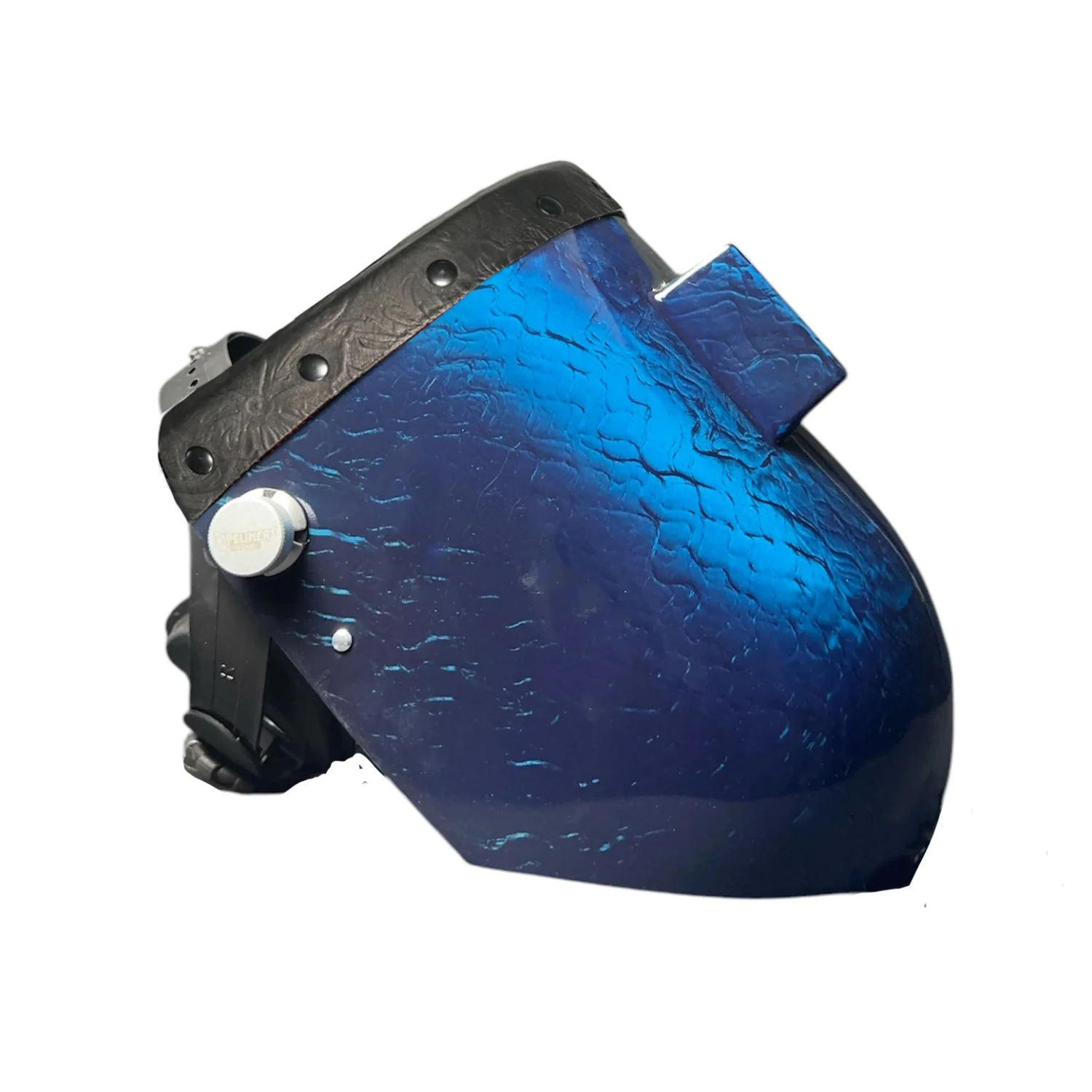 Candy Corn Silk Carbon Fiber Chopped Top Leather Welding Hood - Image 14