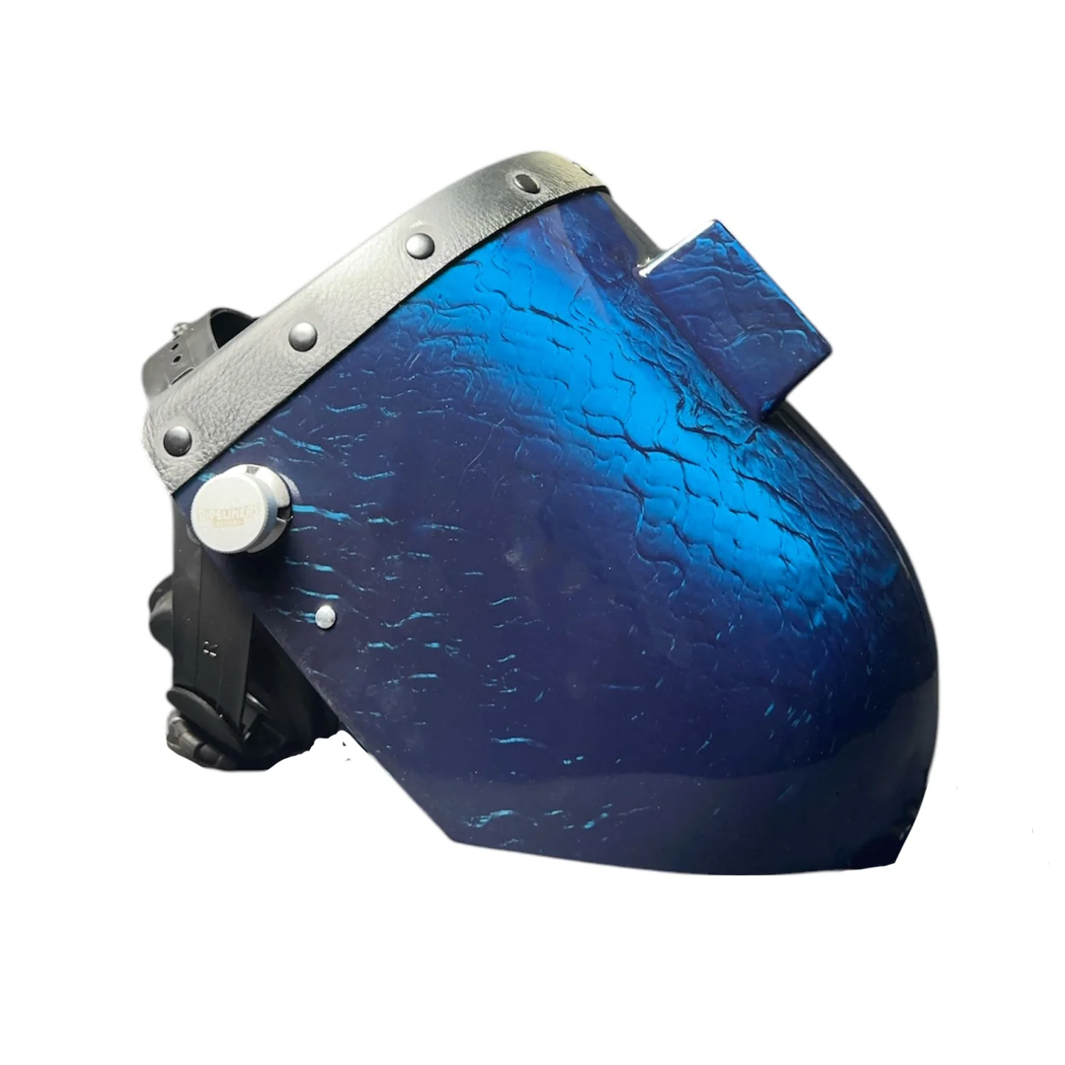 Candy Corn Silk Carbon Fiber Chopped Top Leather Welding Hood - Image 15