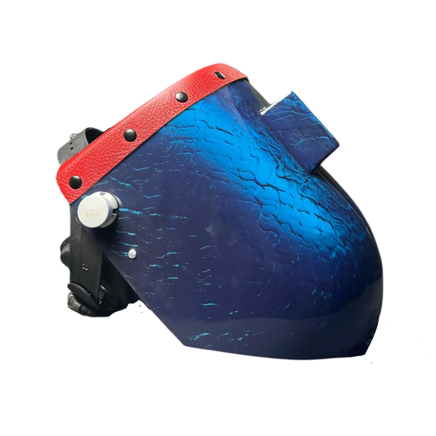 Candy Corn Silk Carbon Fiber Chopped Top Leather Welding Hood - Image 16