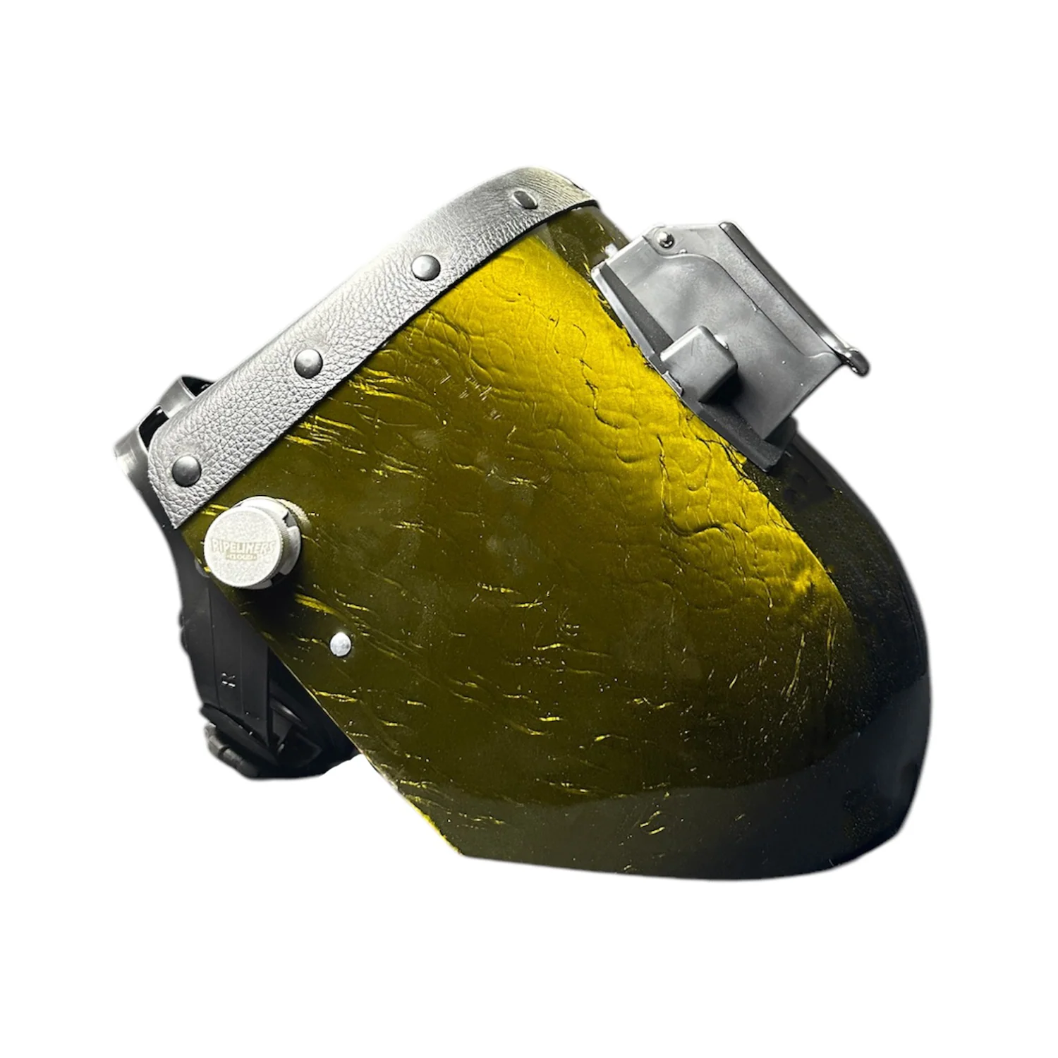 Candy Corn Silk Carbon Fiber Chopped Top Leather Welding Hood - Image 20