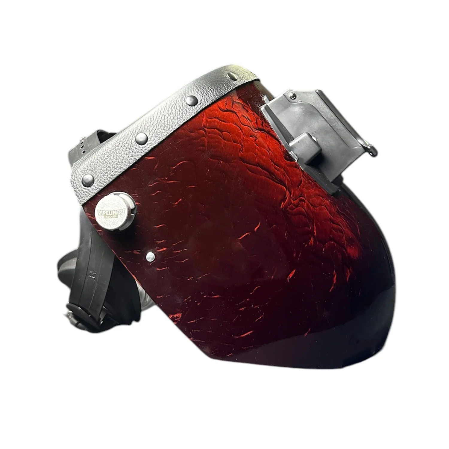 Candy Corn Silk Carbon Fiber Chopped Top Leather Welding Hood - Image 27