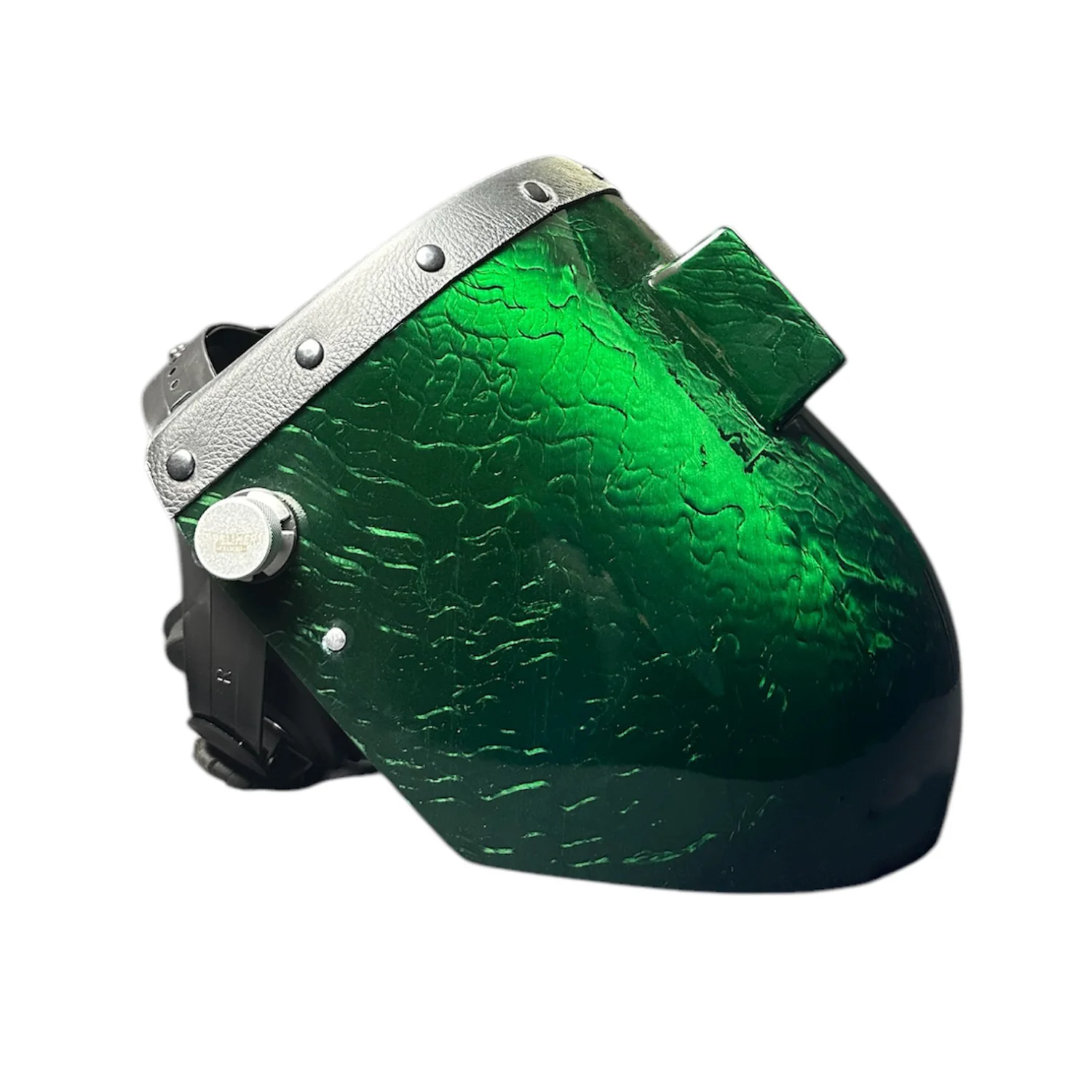 Candy Corn Silk Carbon Fiber Chopped Top Leather Welding Hood - Image 40