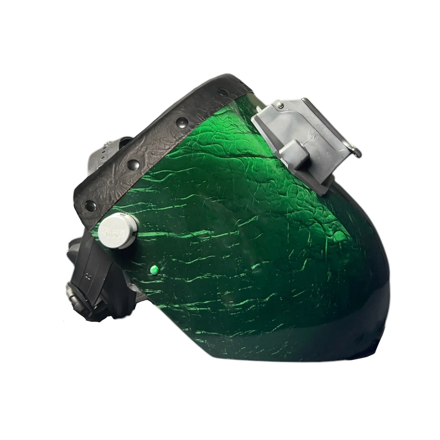 Candy Corn Silk Carbon Fiber Chopped Top Leather Welding Hood - Image 43