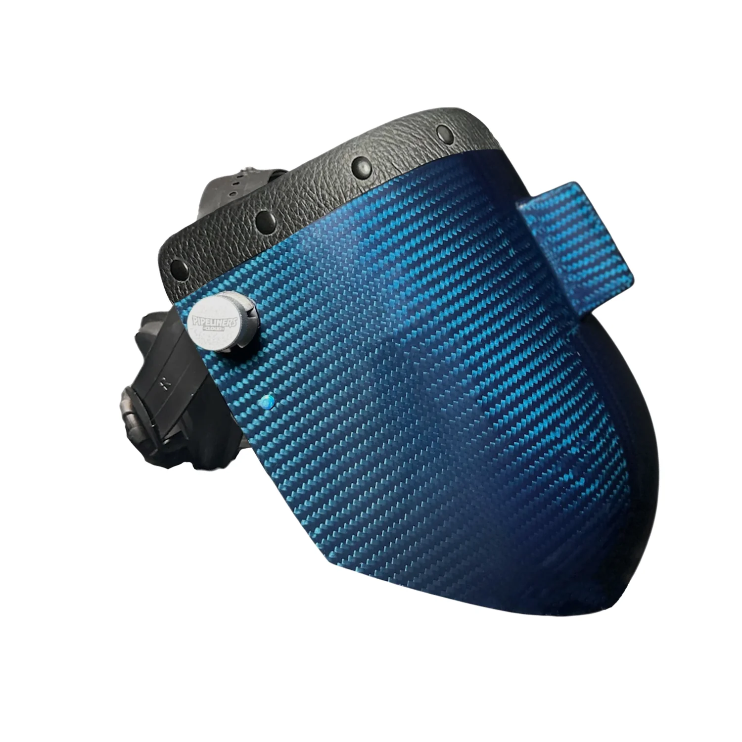 Candy Carbon Fiber Chopped Top Leather Welding Hood - Image 24