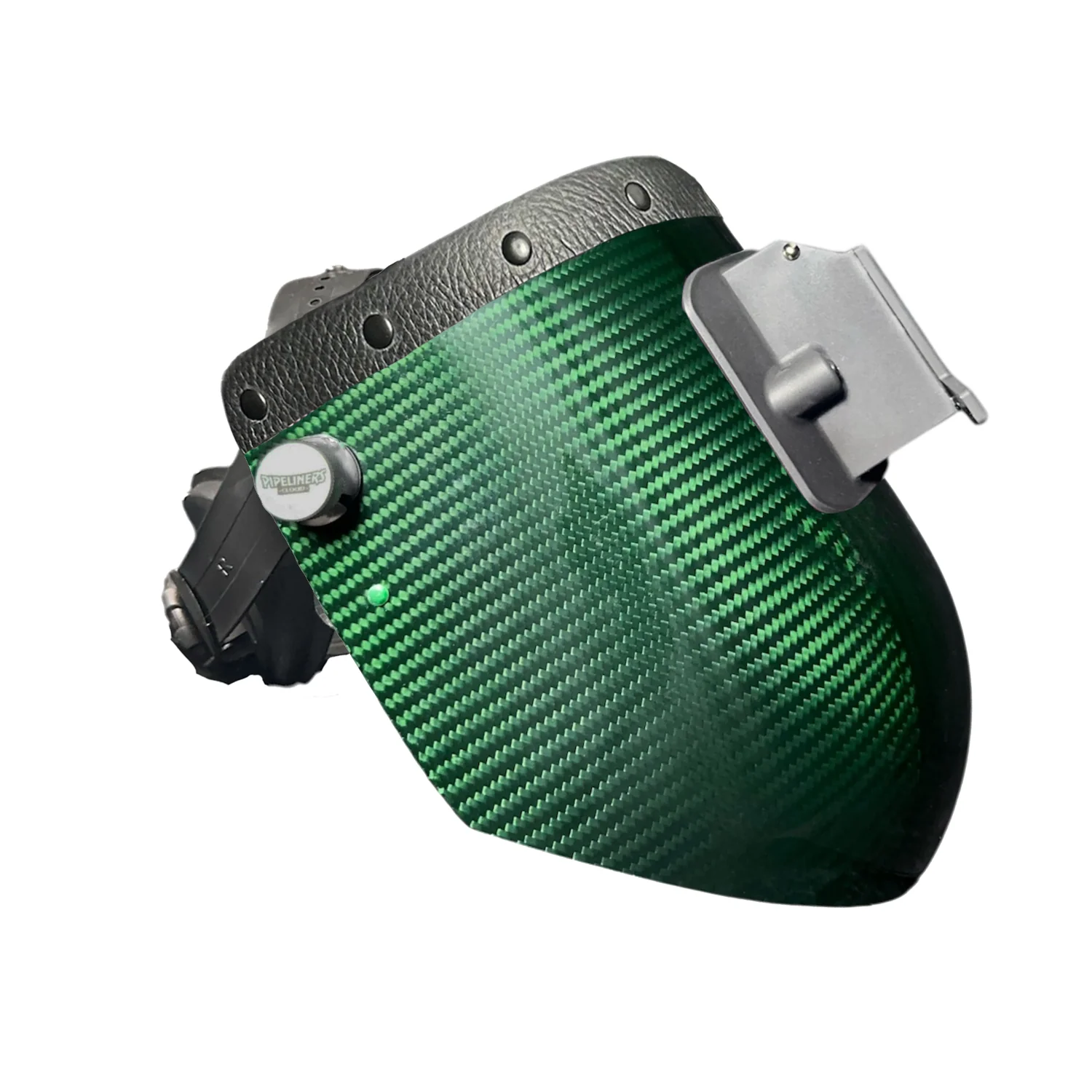 Candy Carbon Fiber Chopped Top Leather Welding Hood - Image 28