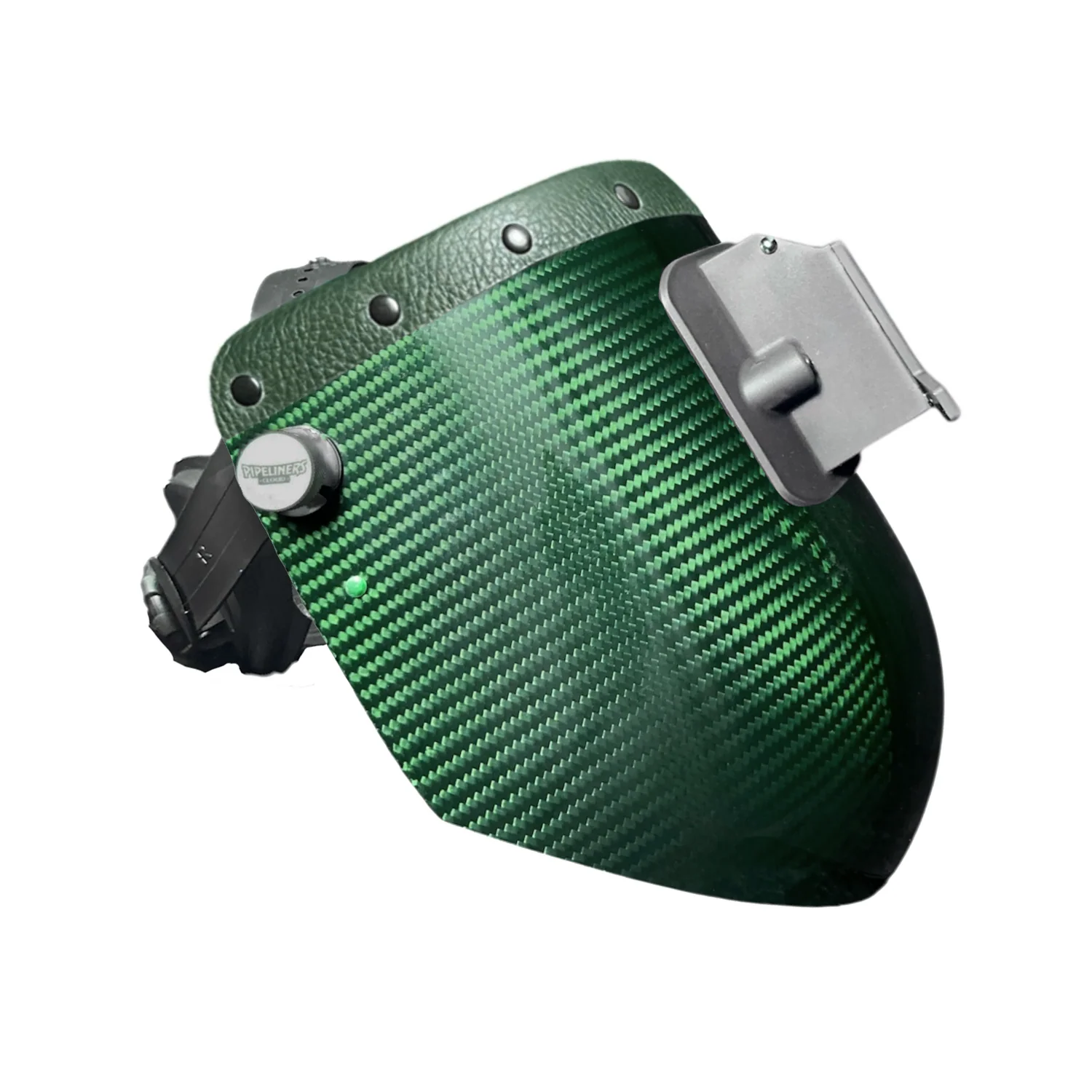 Candy Carbon Fiber Chopped Top Leather Welding Hood - Image 31