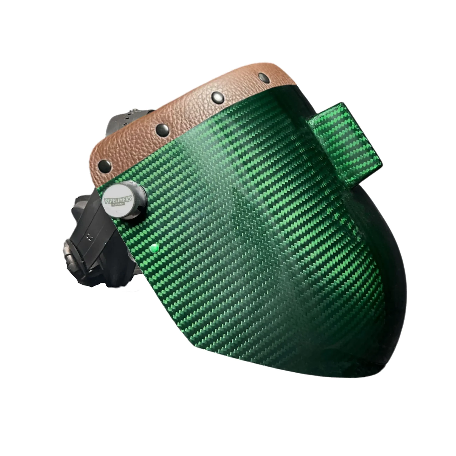 Candy Carbon Fiber Chopped Top Leather Welding Hood - Image 33