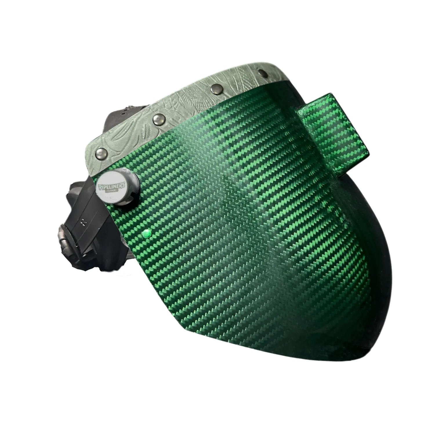 Candy Carbon Fiber Chopped Top Leather Welding Hood - Image 35