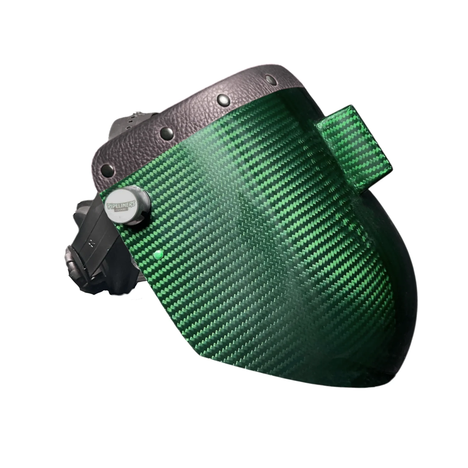 Candy Carbon Fiber Chopped Top Leather Welding Hood - Image 37