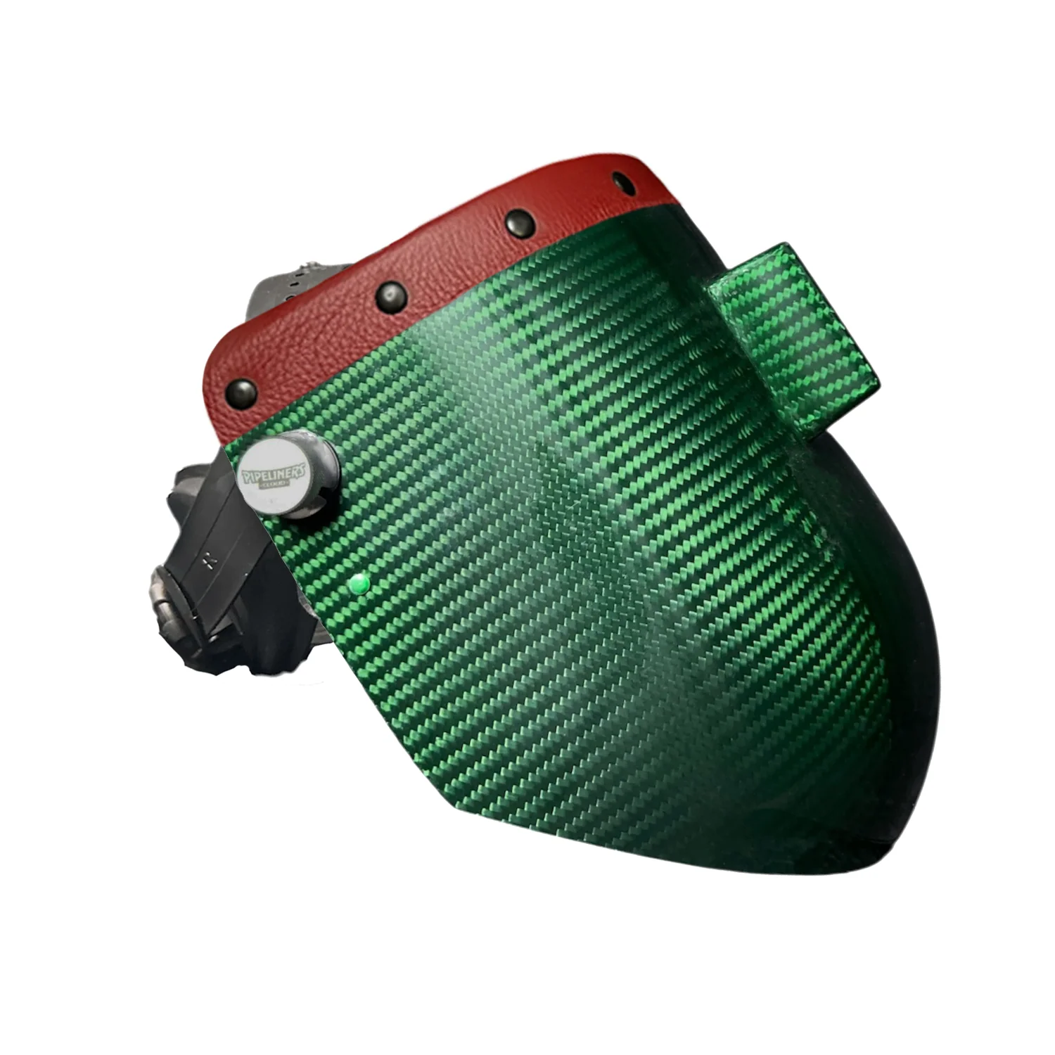 Candy Carbon Fiber Chopped Top Leather Welding Hood - Image 38