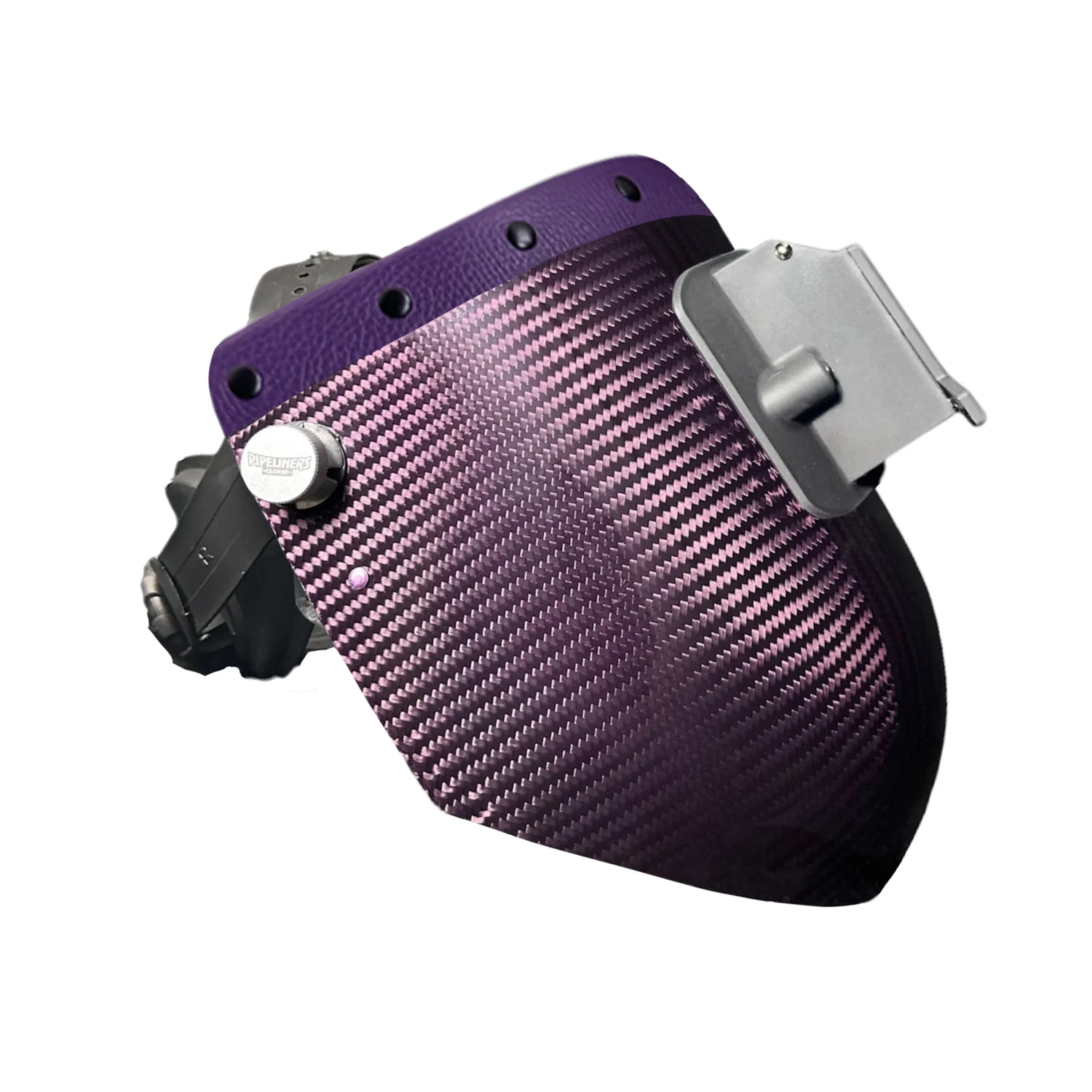 Candy Carbon Fiber Chopped Top Leather Welding Hood - Image 50