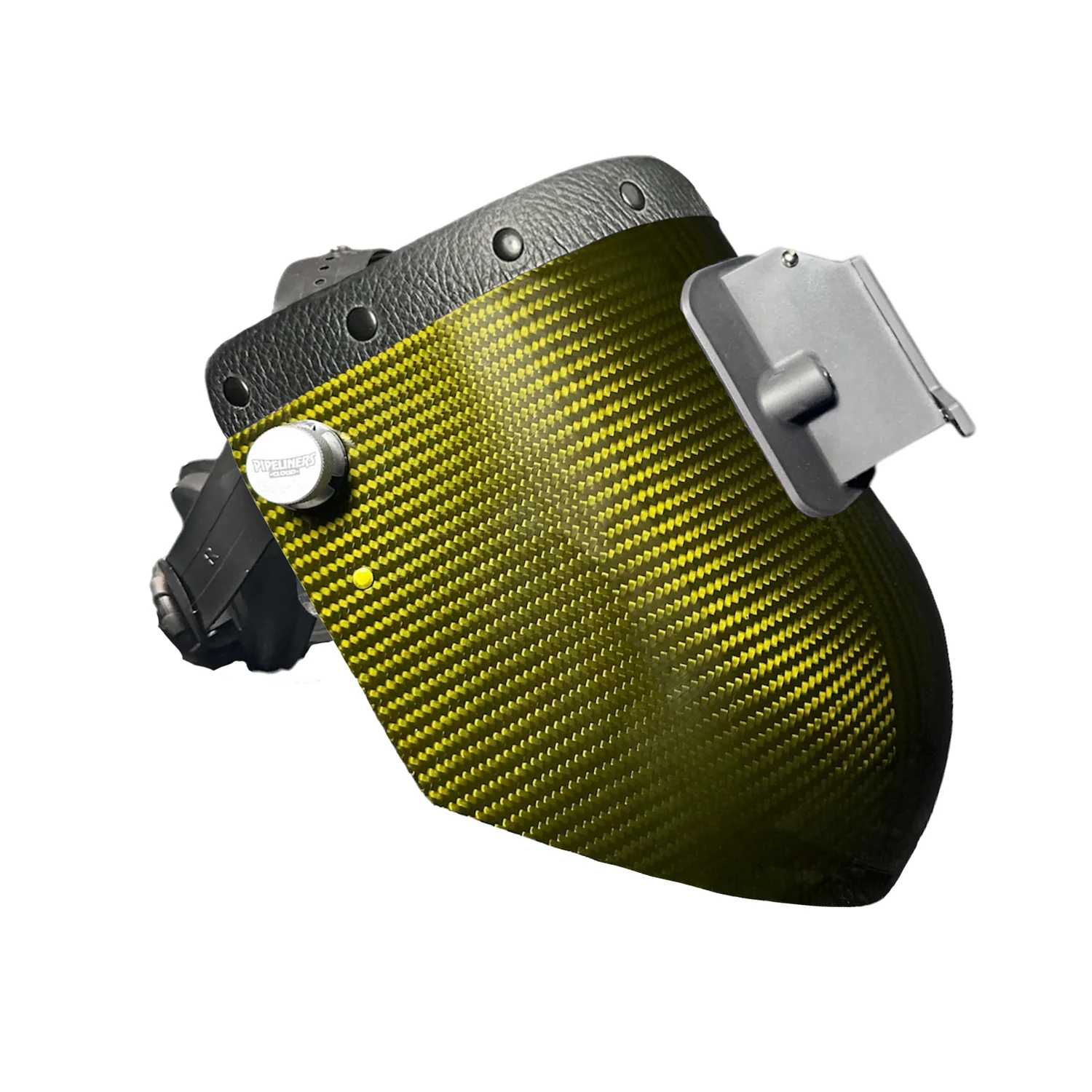 Candy Carbon Fiber Chopped Top Leather Welding Hood - Image 53