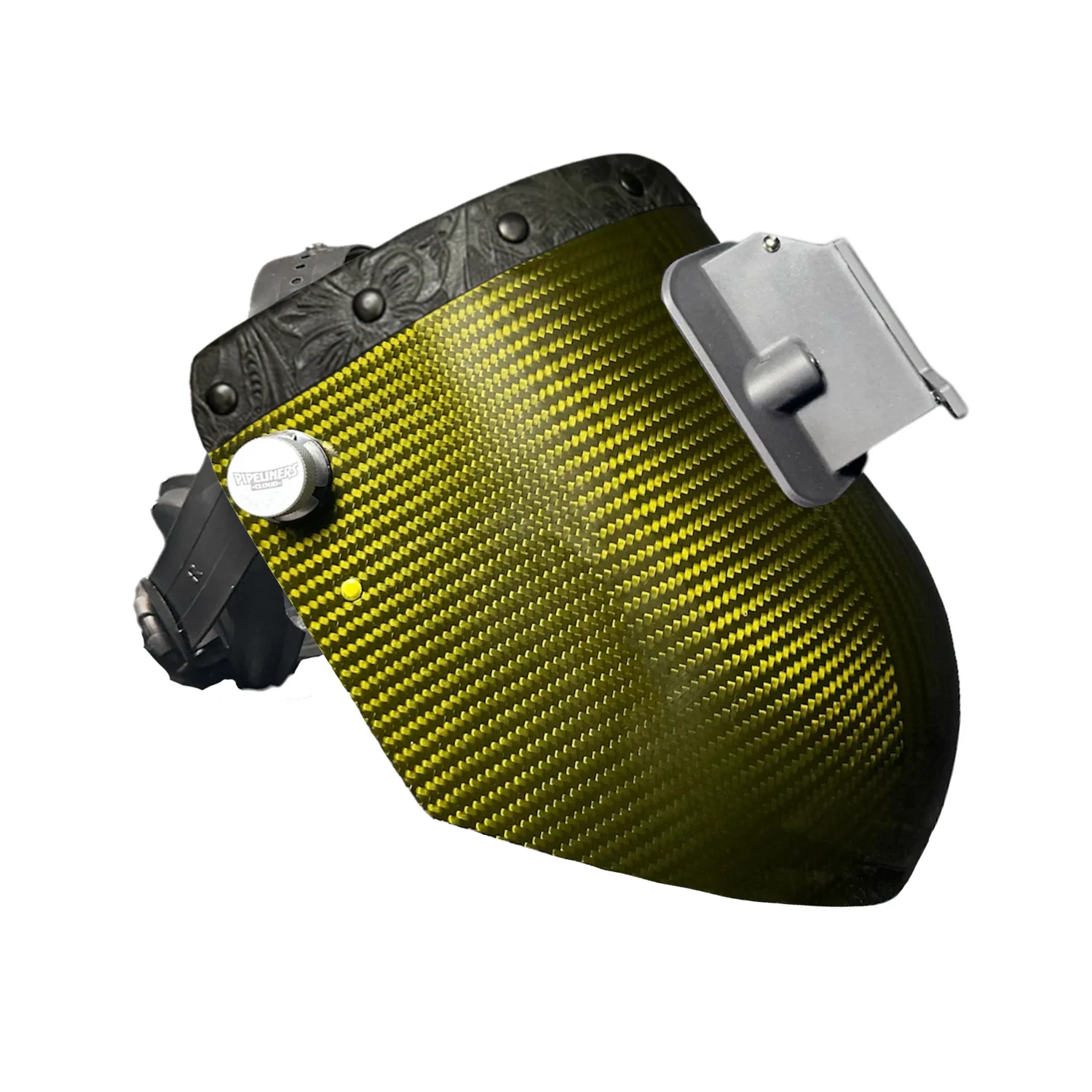 Candy Carbon Fiber Chopped Top Leather Welding Hood - Image 54