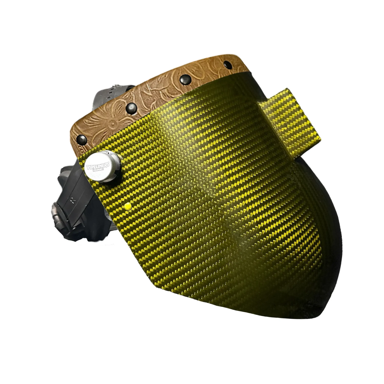 Candy Carbon Fiber Chopped Top Leather Welding Hood - Image 57