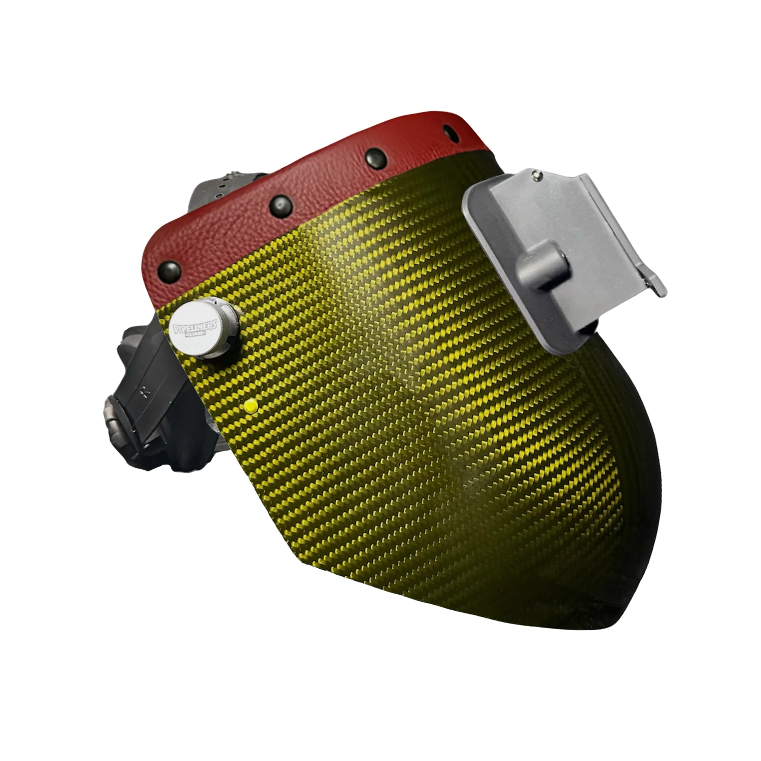 Candy Carbon Fiber Chopped Top Leather Welding Hood - Image 60