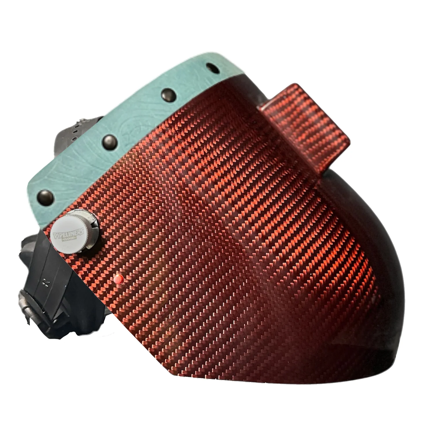 Candy Carbon Fiber Chopped Top Leather Welding Hood - Image 62