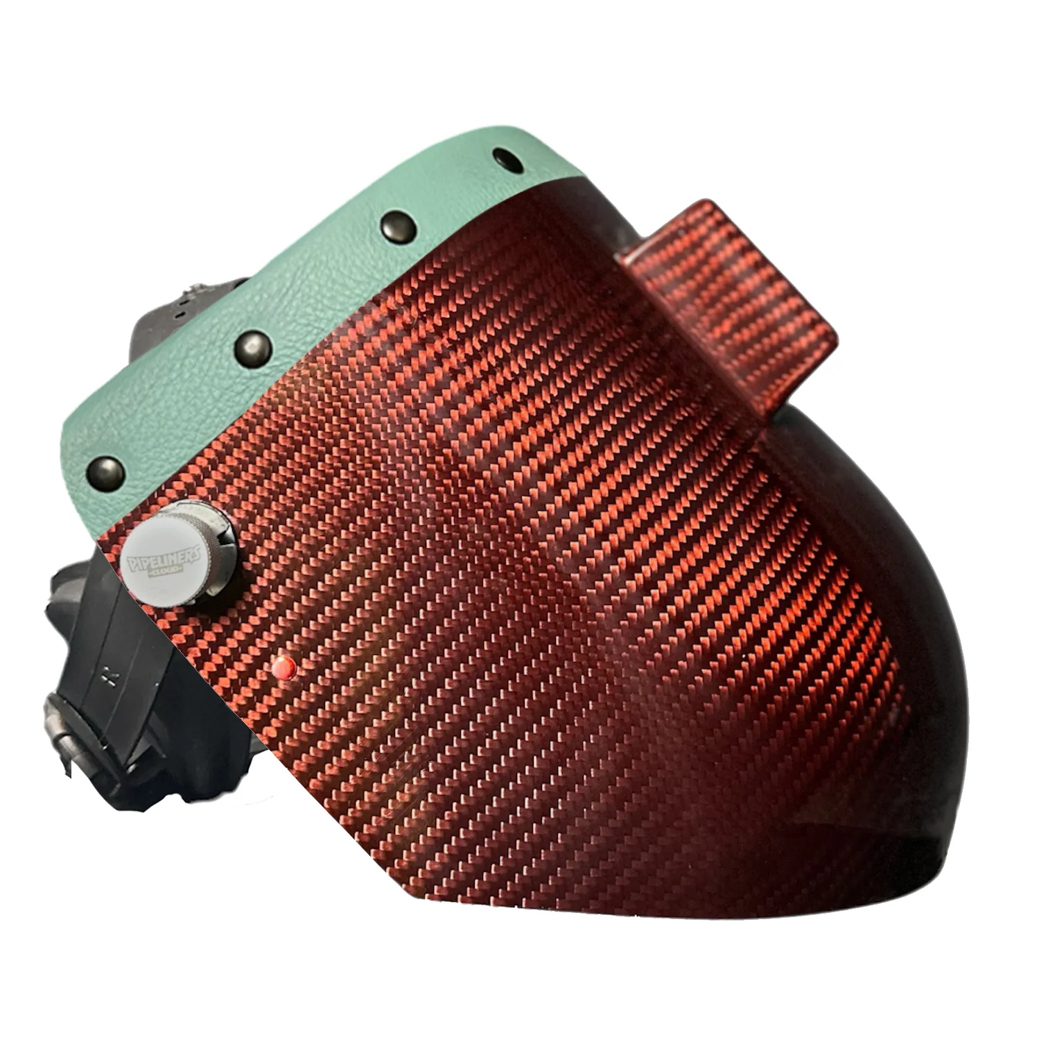 Candy Carbon Fiber Chopped Top Leather Welding Hood - Image 63