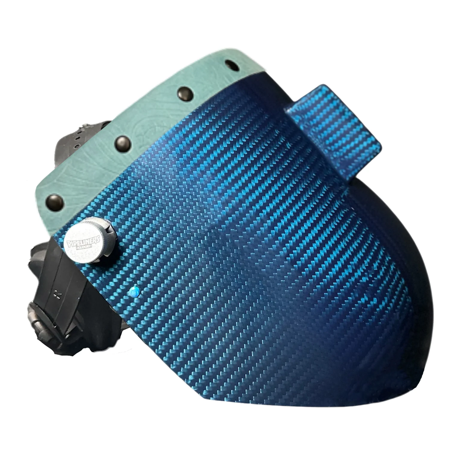 Candy Carbon Fiber Chopped Top Leather Welding Hood - Image 67