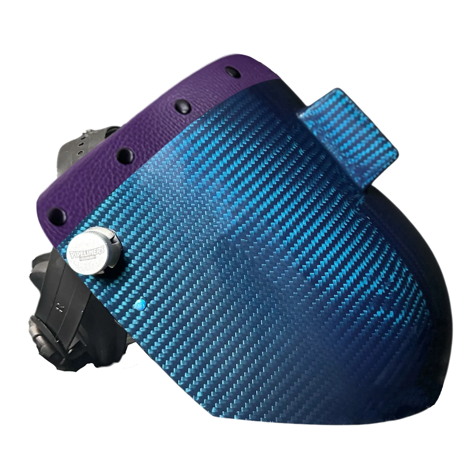 Candy Carbon Fiber Chopped Top Leather Welding Hood - Image 68