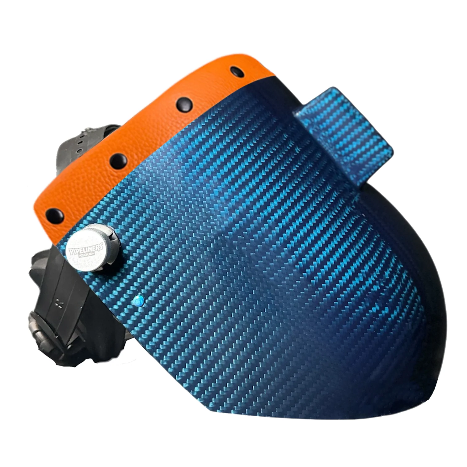 Candy Carbon Fiber Chopped Top Leather Welding Hood - Image 69