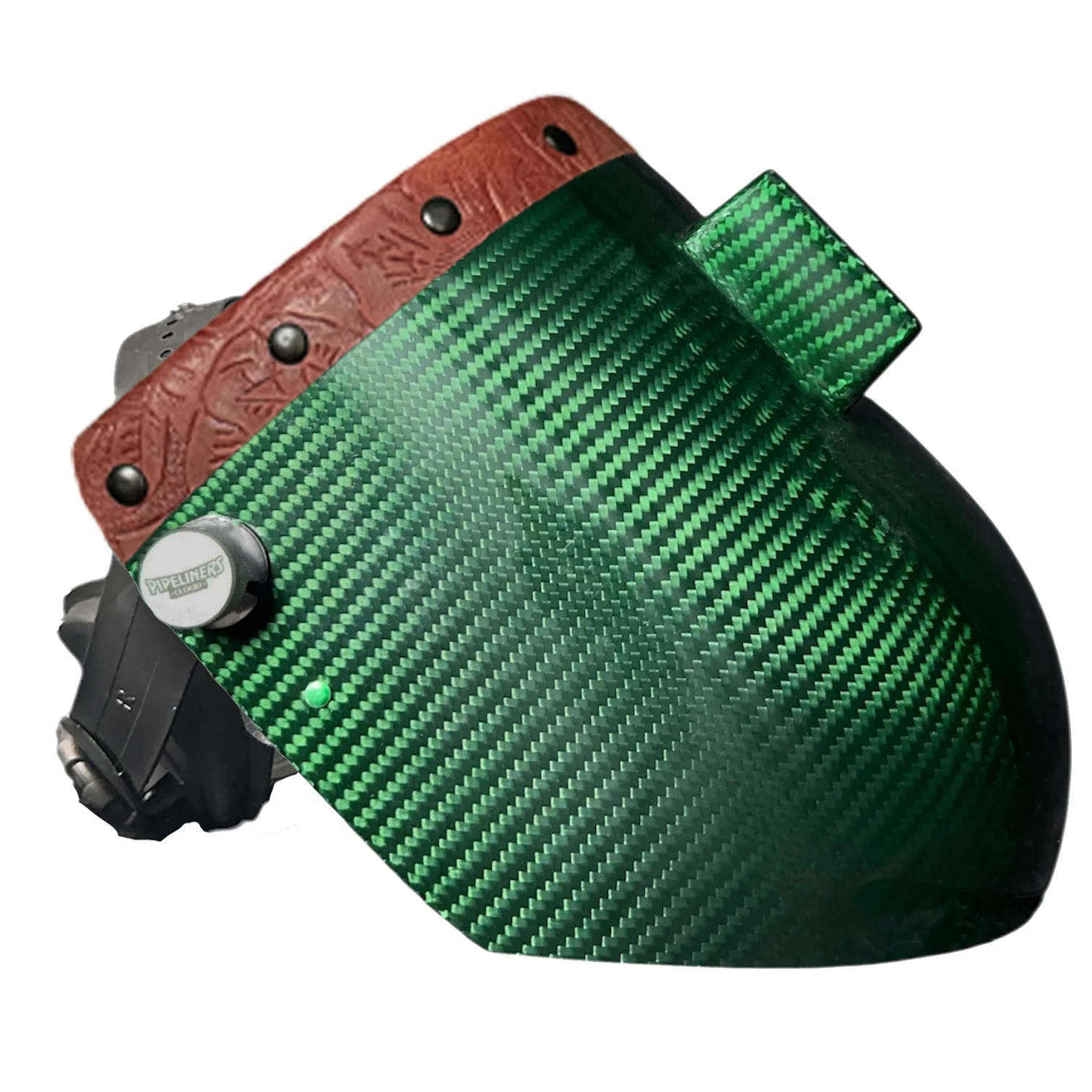 Candy Carbon Fiber Chopped Top Leather Welding Hood - Image 70