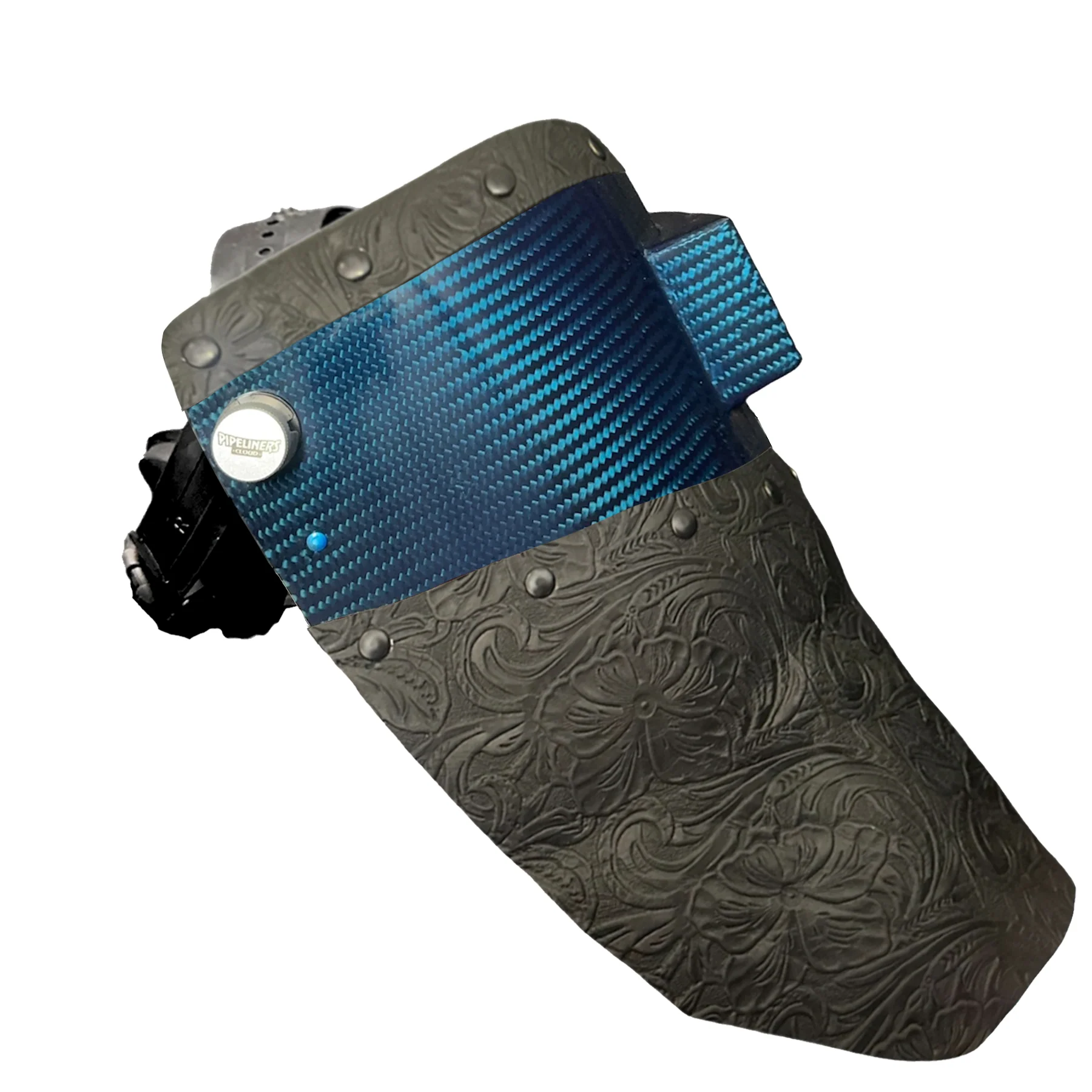 Candy Carbon Fiber Chopped Top & Bottom Leather Welding Hood - Image 10