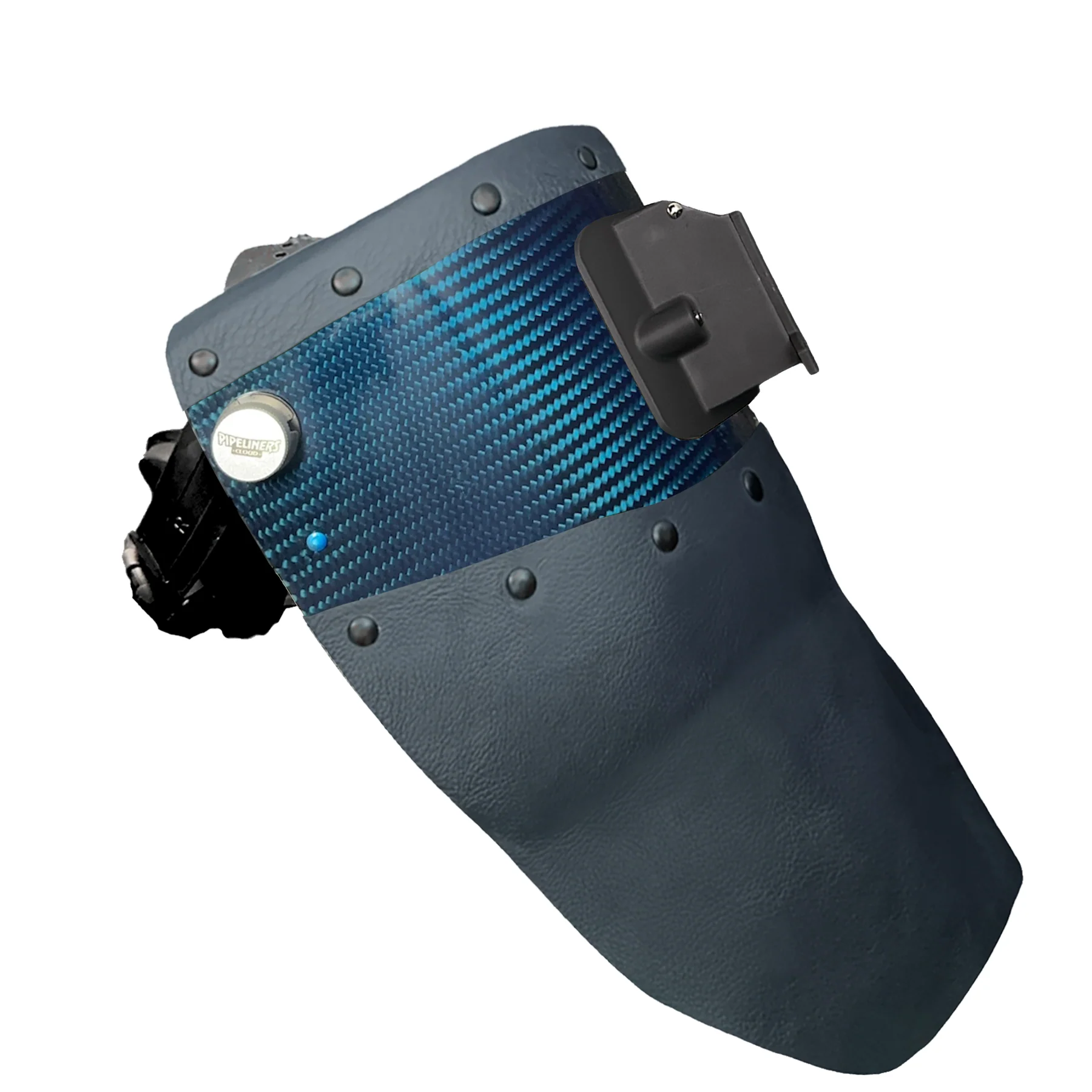 Candy Carbon Fiber Chopped Top & Bottom Leather Welding Hood - Image 13
