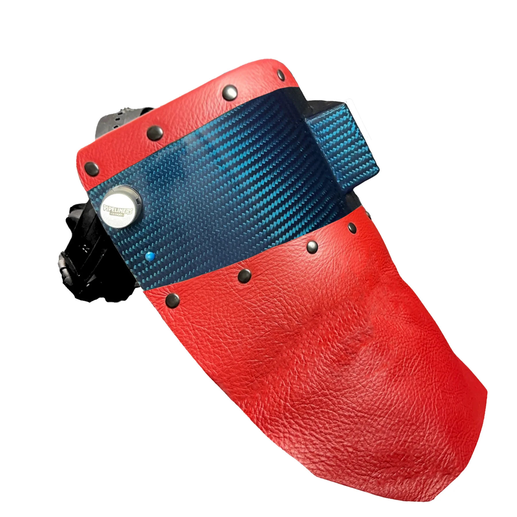 Candy Carbon Fiber Chopped Top & Bottom Leather Welding Hood - Image 14