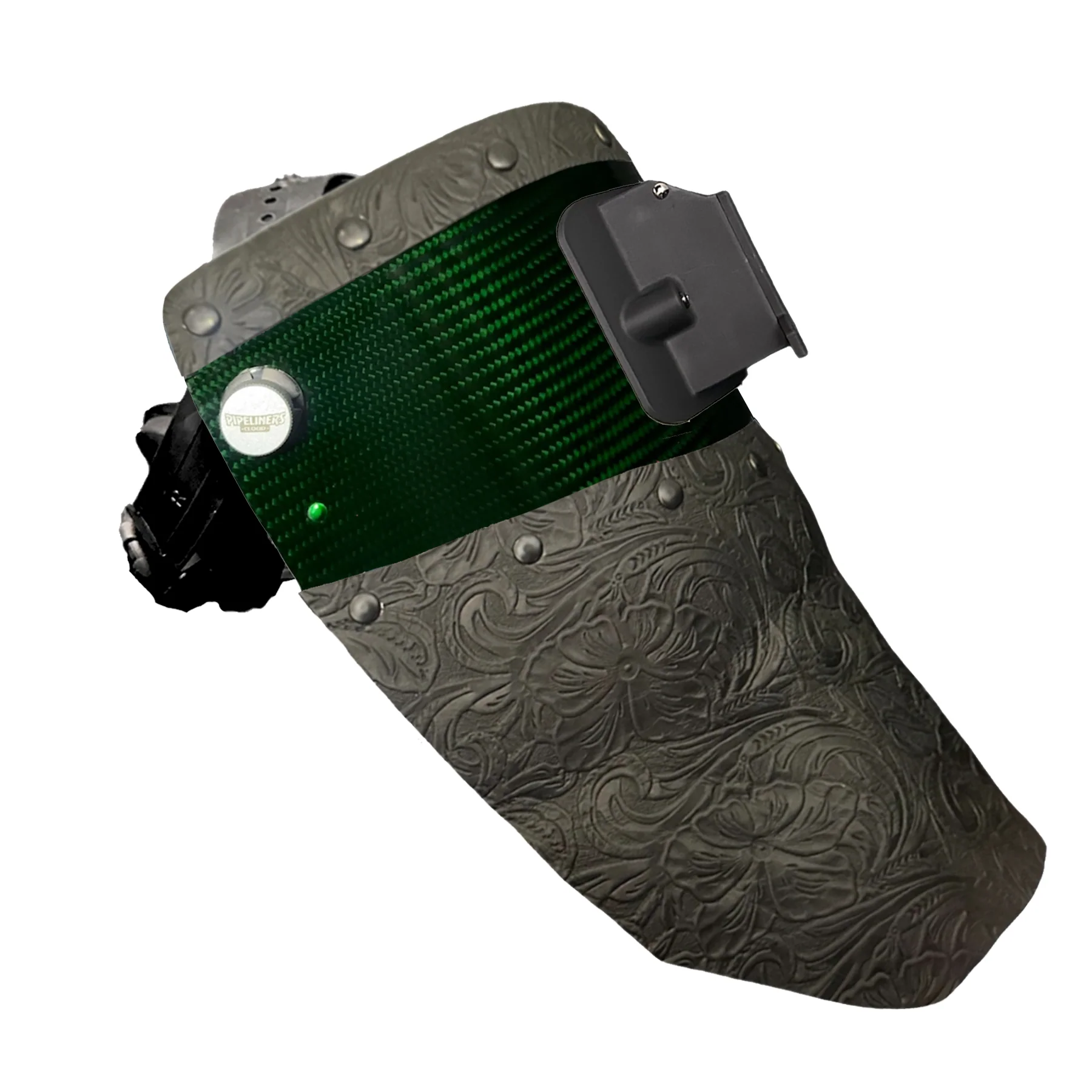 Candy Carbon Fiber Chopped Top & Bottom Leather Welding Hood - Image 26