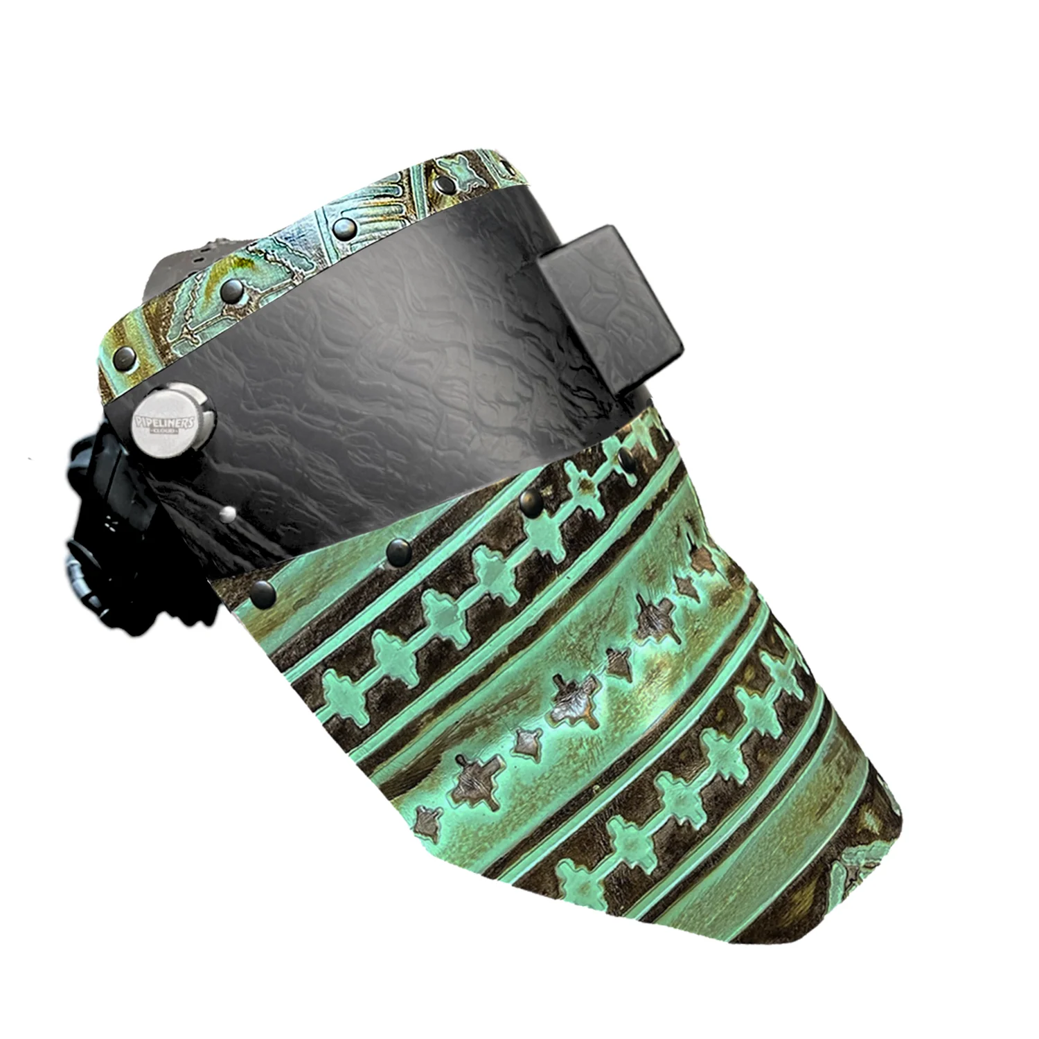 Corn Silk Carbon Fiber Chopped Top & Bottom Leather Welding Hood - Image 18