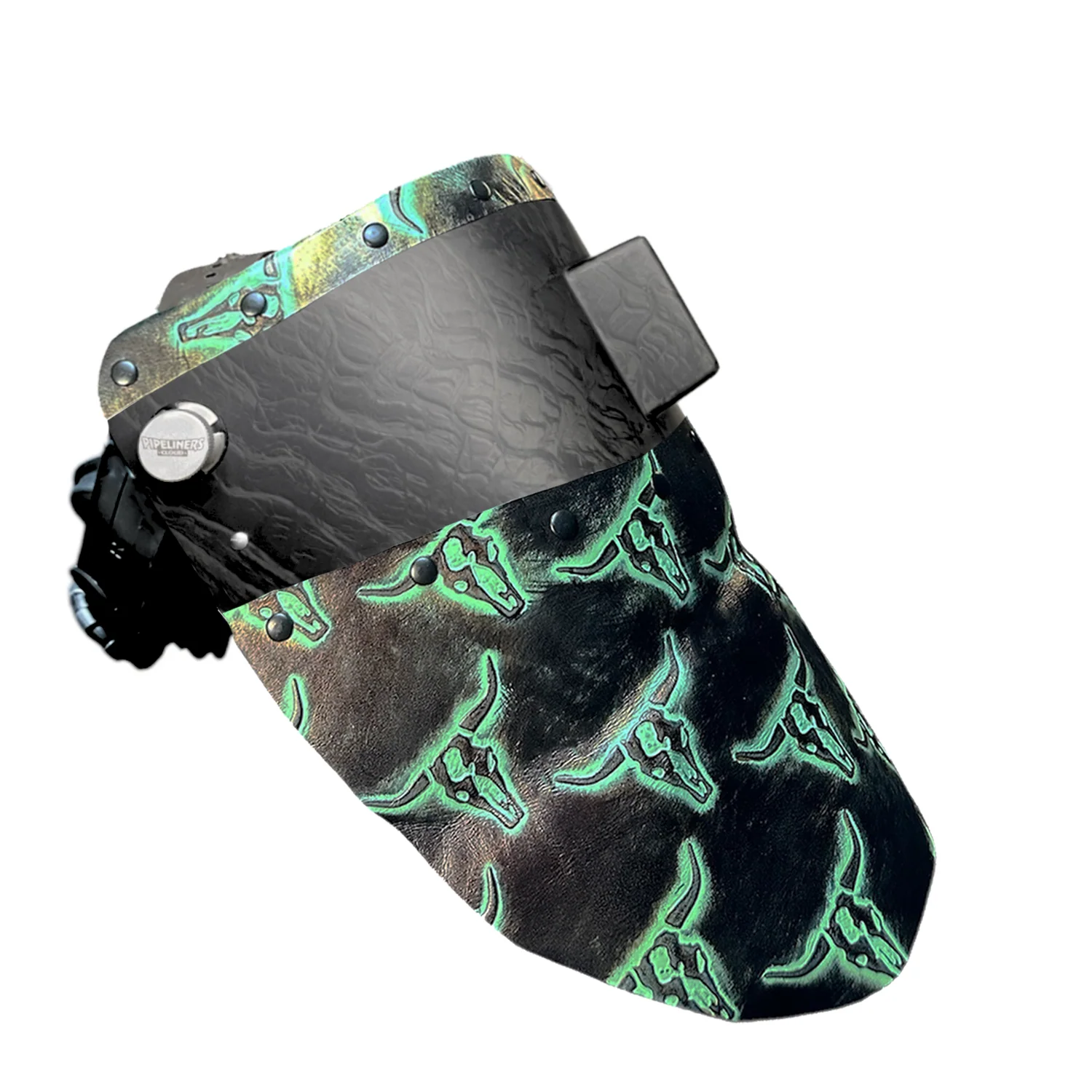 Corn Silk Carbon Fiber Chopped Top & Bottom Leather Welding Hood - Image 19