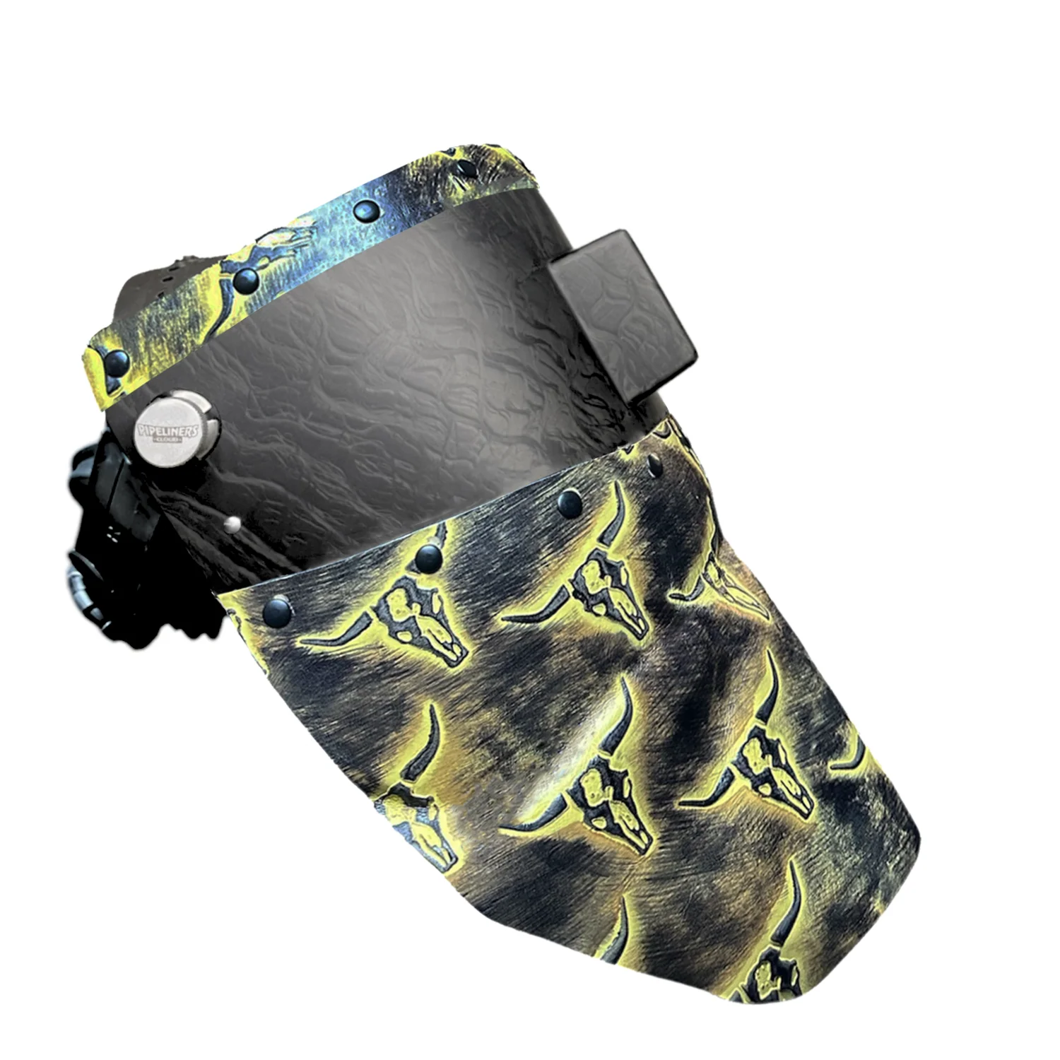 Corn Silk Carbon Fiber Chopped Top & Bottom Leather Welding Hood - Image 21