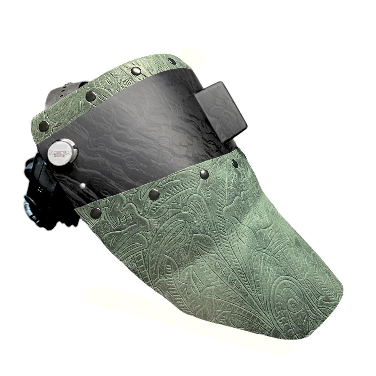 Corn Silk Carbon Fiber Chopped Top & Bottom Leather Welding Hood - Image 23