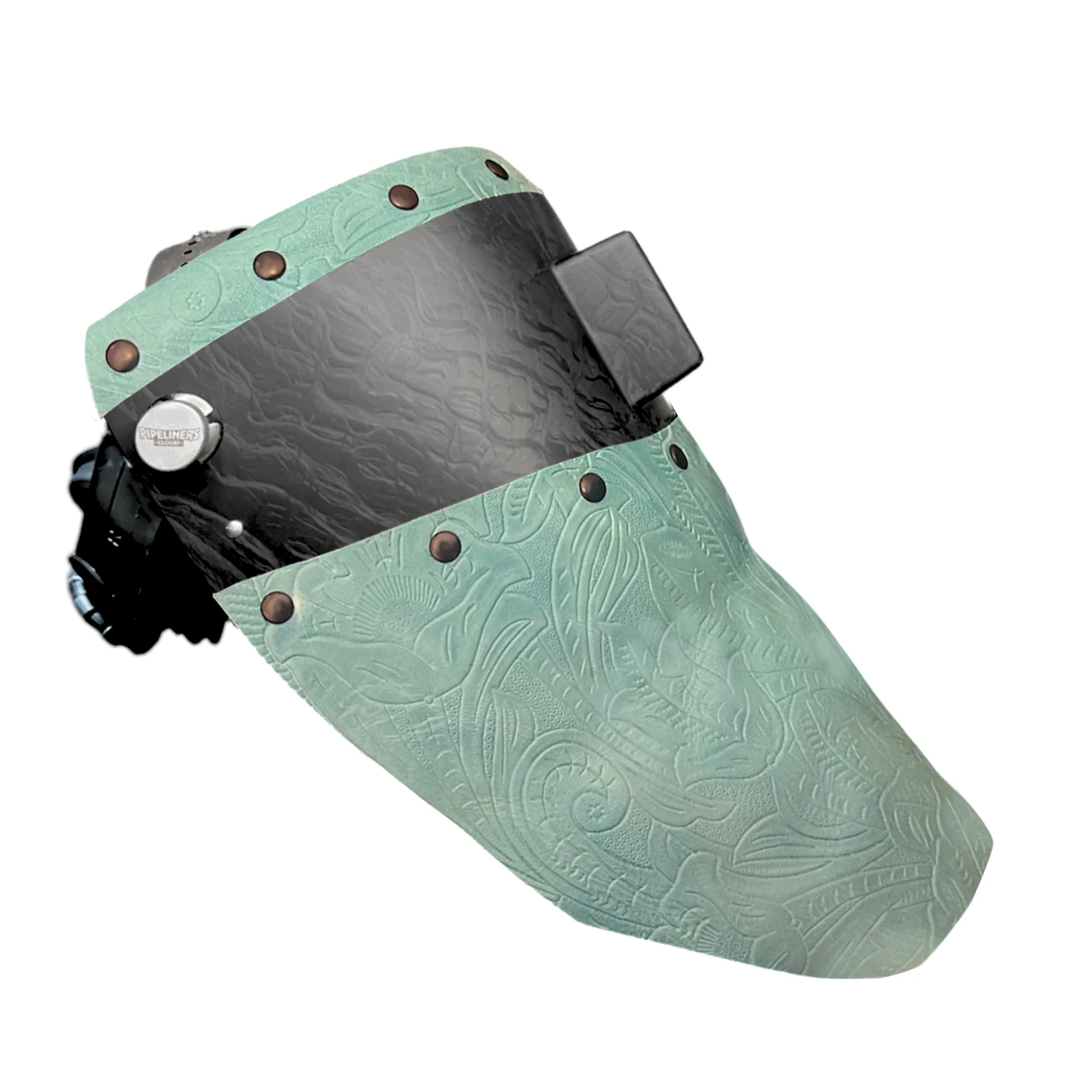 Corn Silk Carbon Fiber Chopped Top & Bottom Leather Welding Hood - Image 29