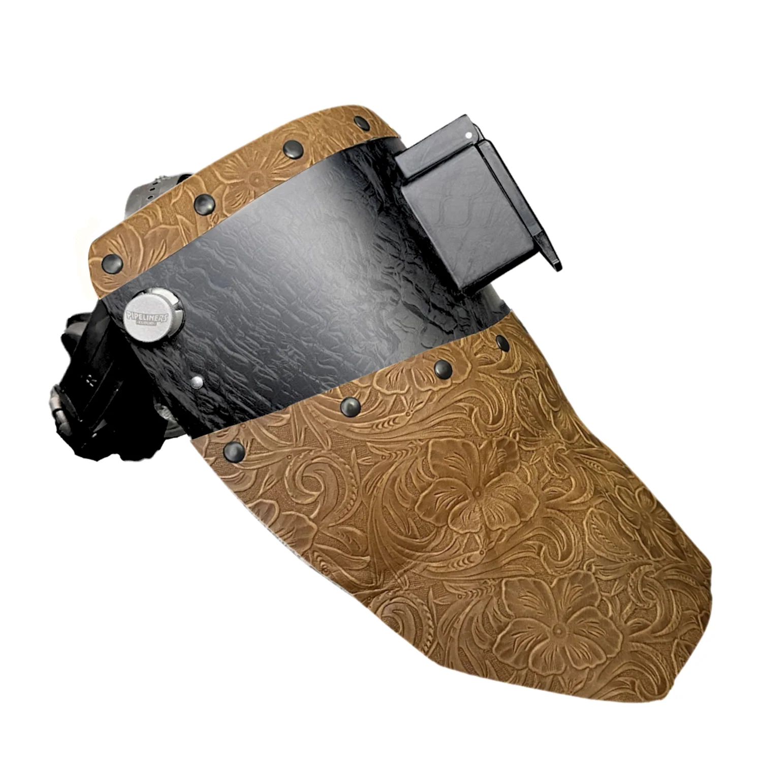 Corn Silk Carbon Fiber Chopped Top & Bottom Leather Welding Hood - Image 33