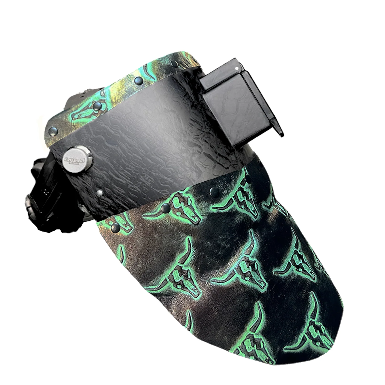 Corn Silk Carbon Fiber Chopped Top & Bottom Leather Welding Hood - Image 34