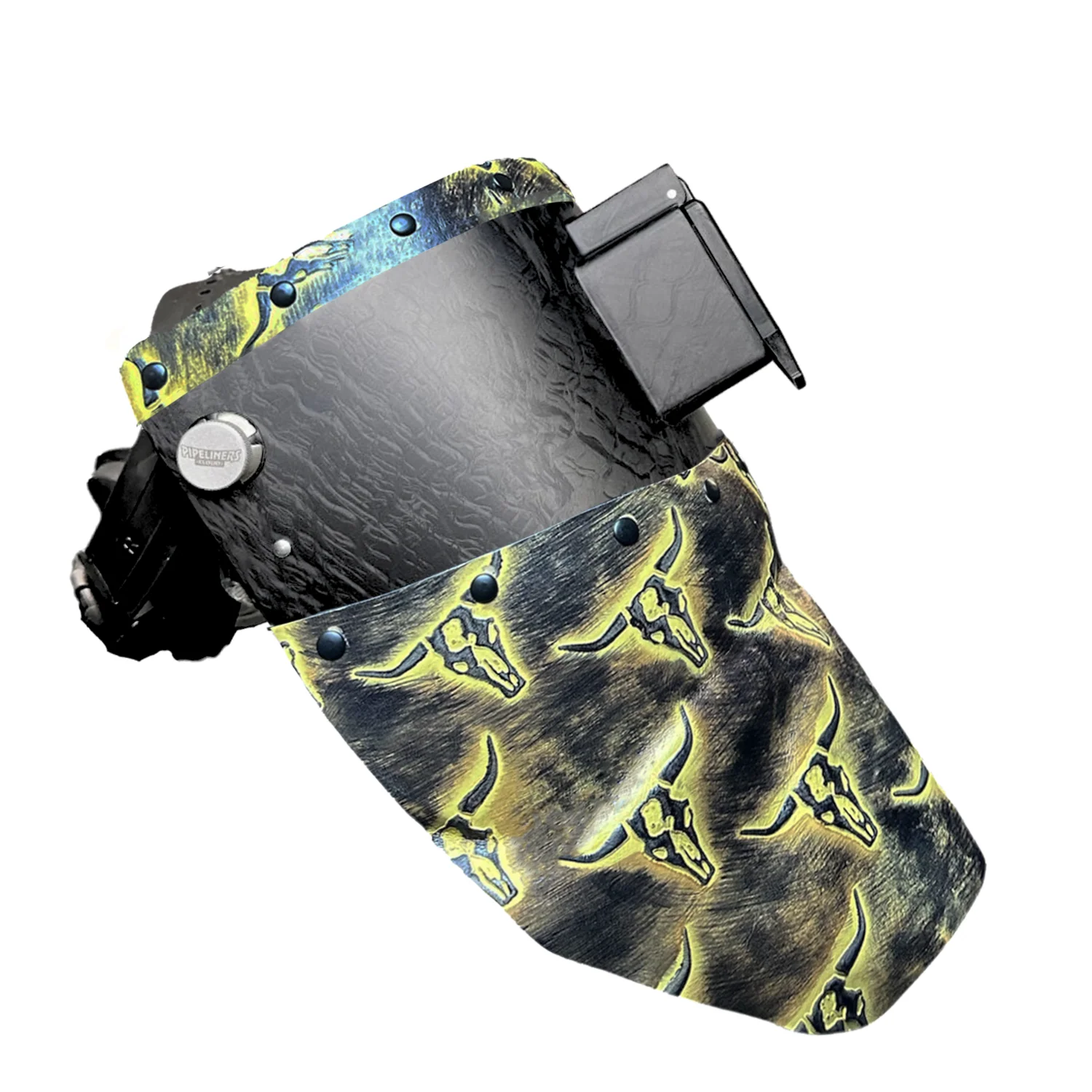 Corn Silk Carbon Fiber Chopped Top & Bottom Leather Welding Hood - Image 36