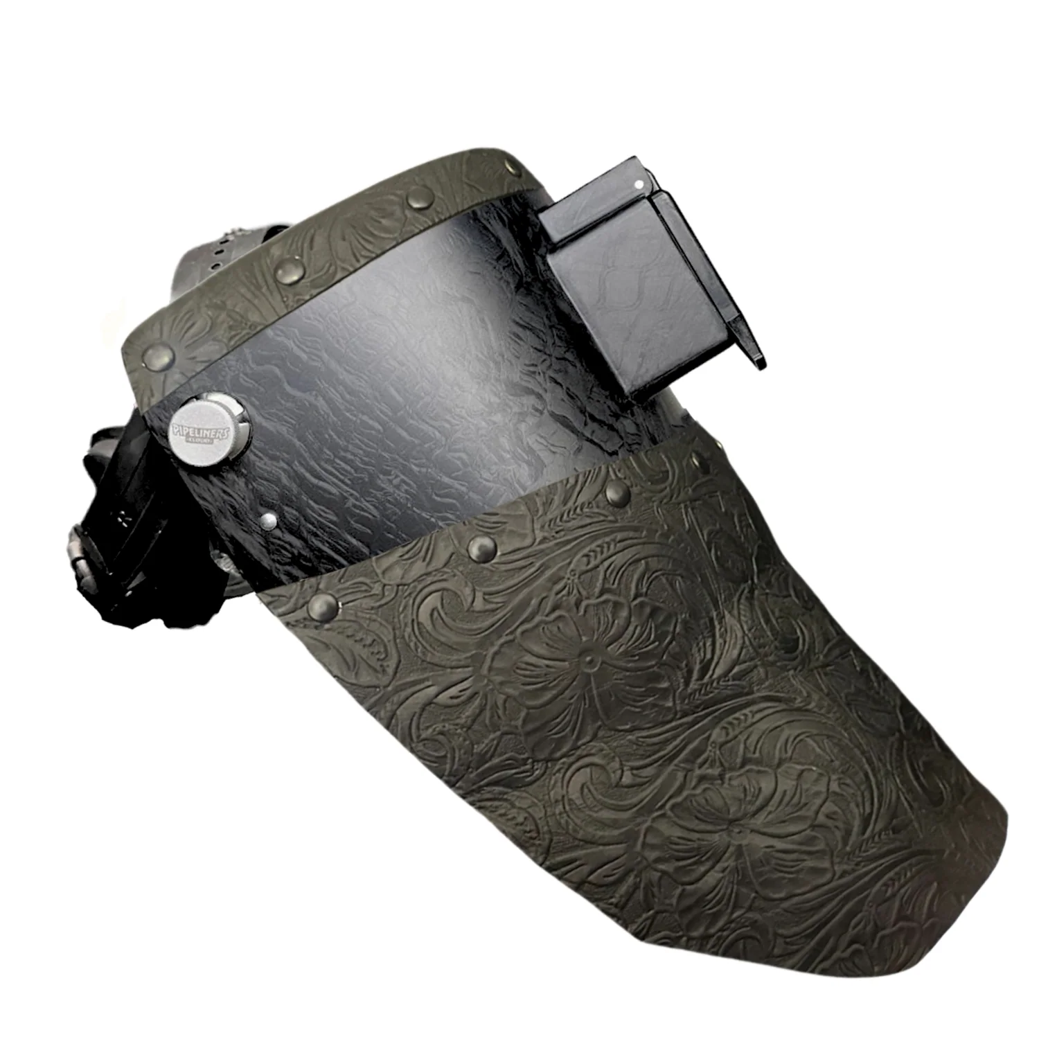 Corn Silk Carbon Fiber Chopped Top & Bottom Leather Welding Hood - Image 39