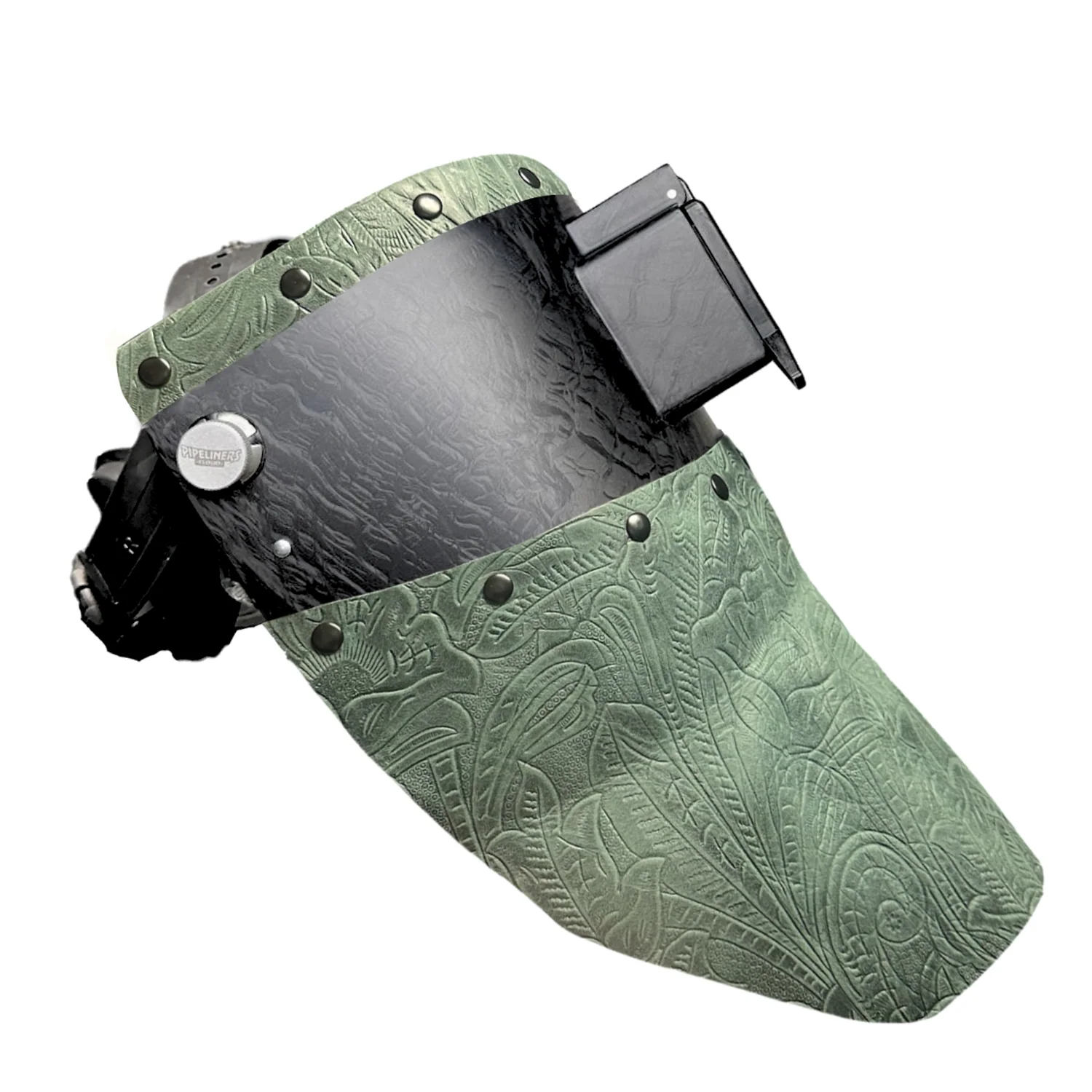 Corn Silk Carbon Fiber Chopped Top & Bottom Leather Welding Hood - Image 41