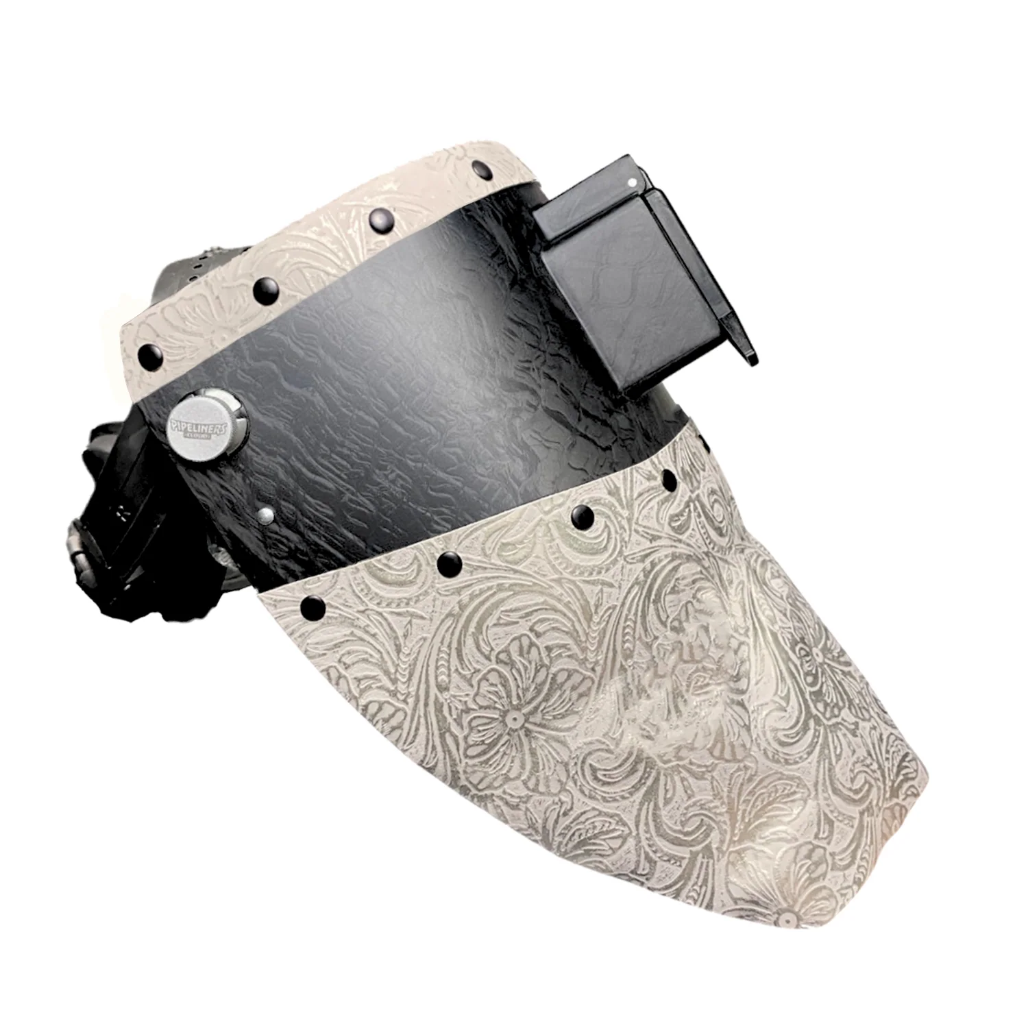 Corn Silk Carbon Fiber Chopped Top & Bottom Leather Welding Hood - Image 42